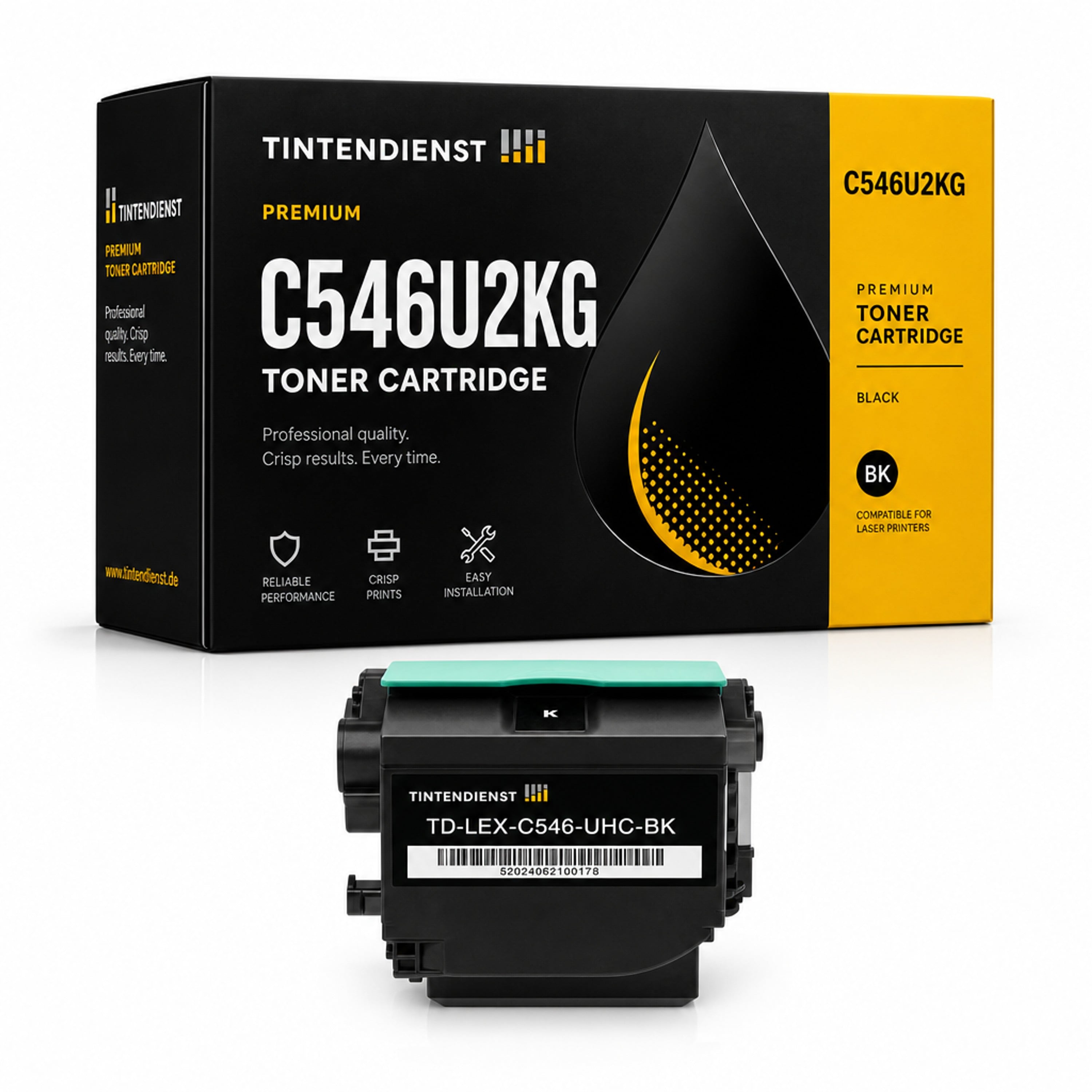 Toner kompatibel zu Lexmark C546U2KG, schwarz