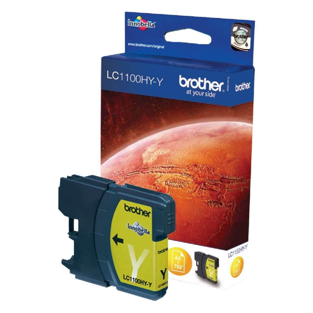 Original Brother Tintenpatrone LC-1100HYY Gelb
