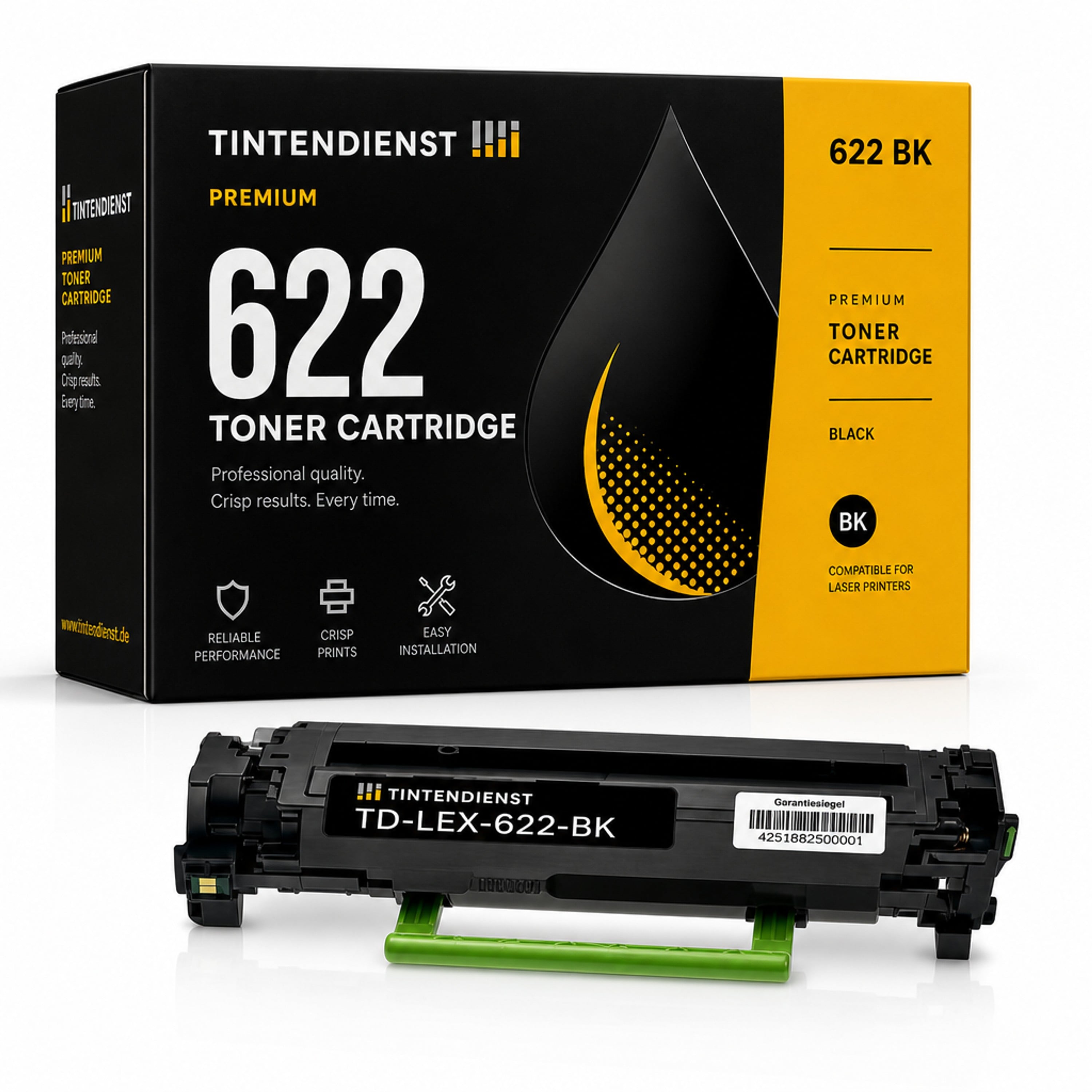 Toner kompatibel zu Lexmark 622, schwarz