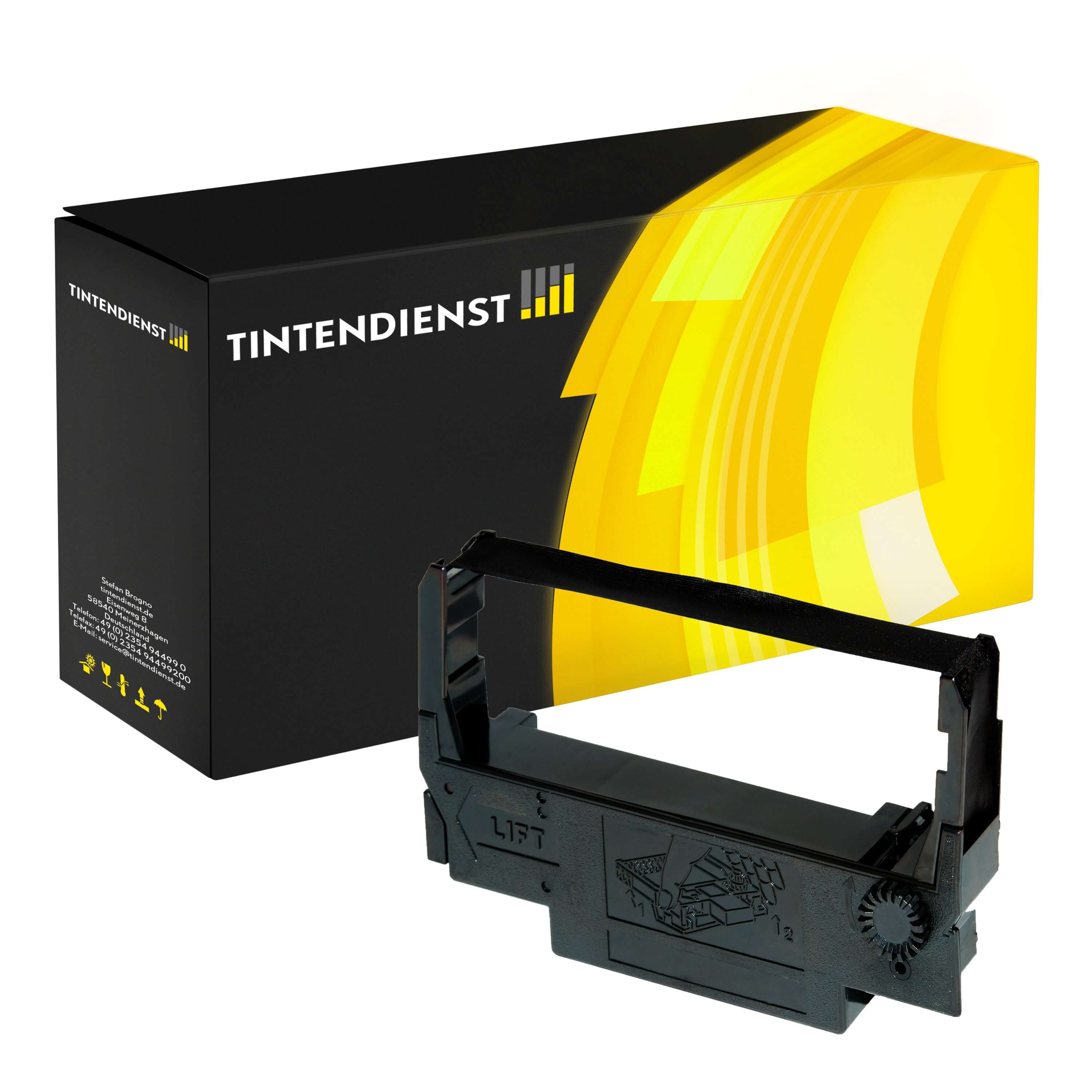 Tintendienst kompatibel für Epson Farbband C43S015374 / ERC-38-B Schwarz