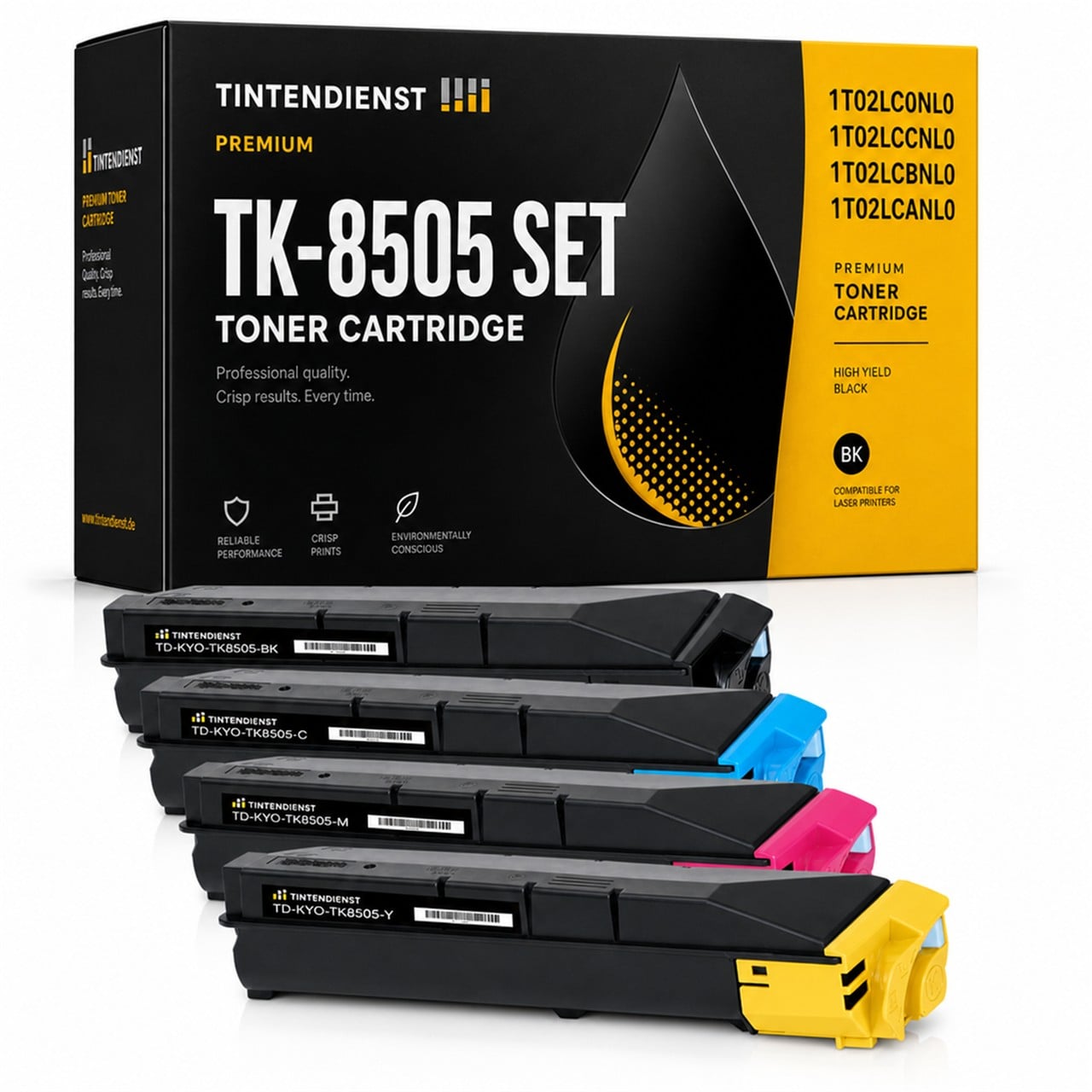 Set kompatibel zu Kyocera 1T02LC0NL0, 4 Toner