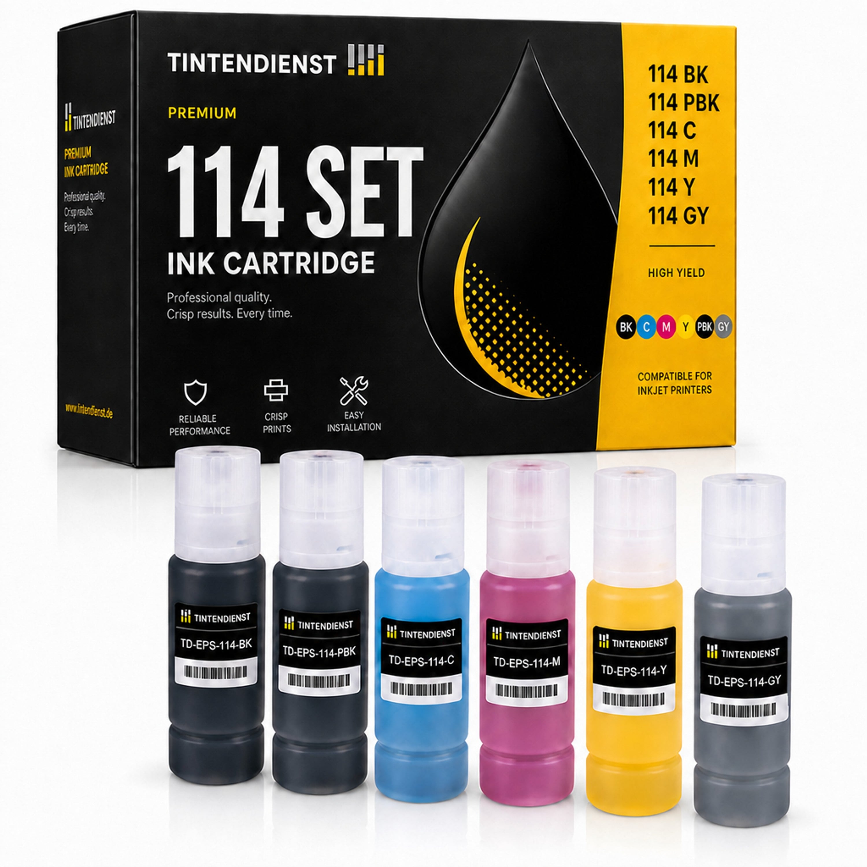 Set kompatibel zu Epson C13T07A140, 6 Patronen