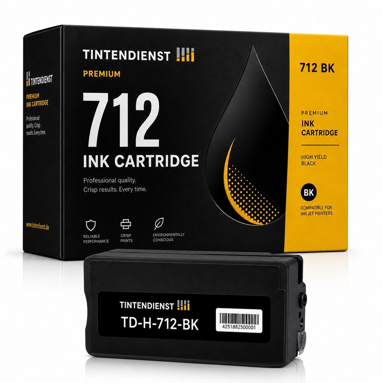Druckerpatrone kompatibel zu HP 712, schwarz