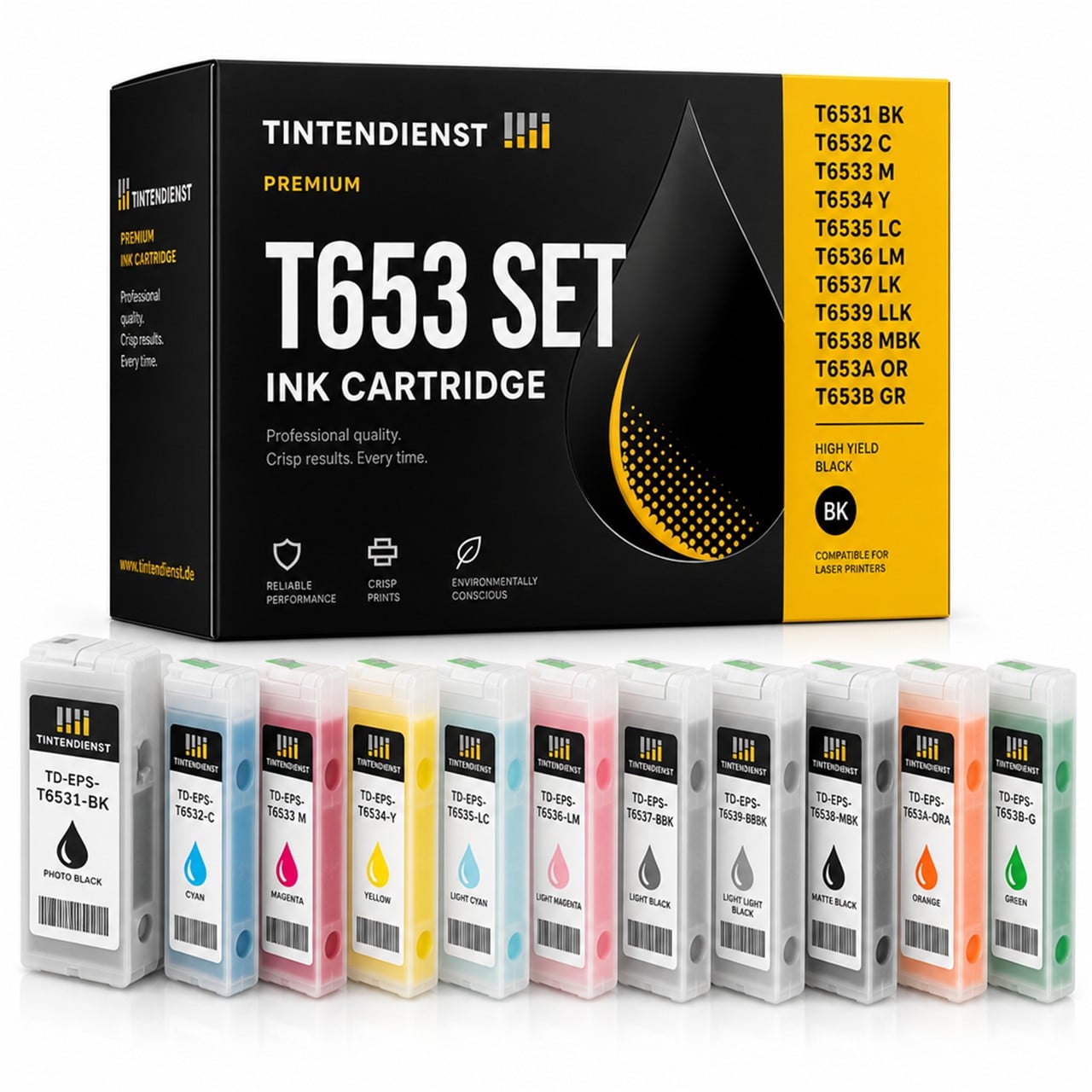 Epson T653 (C13T653100) Druckerpatrone Multipack 11er – Tintendienst kompatibel