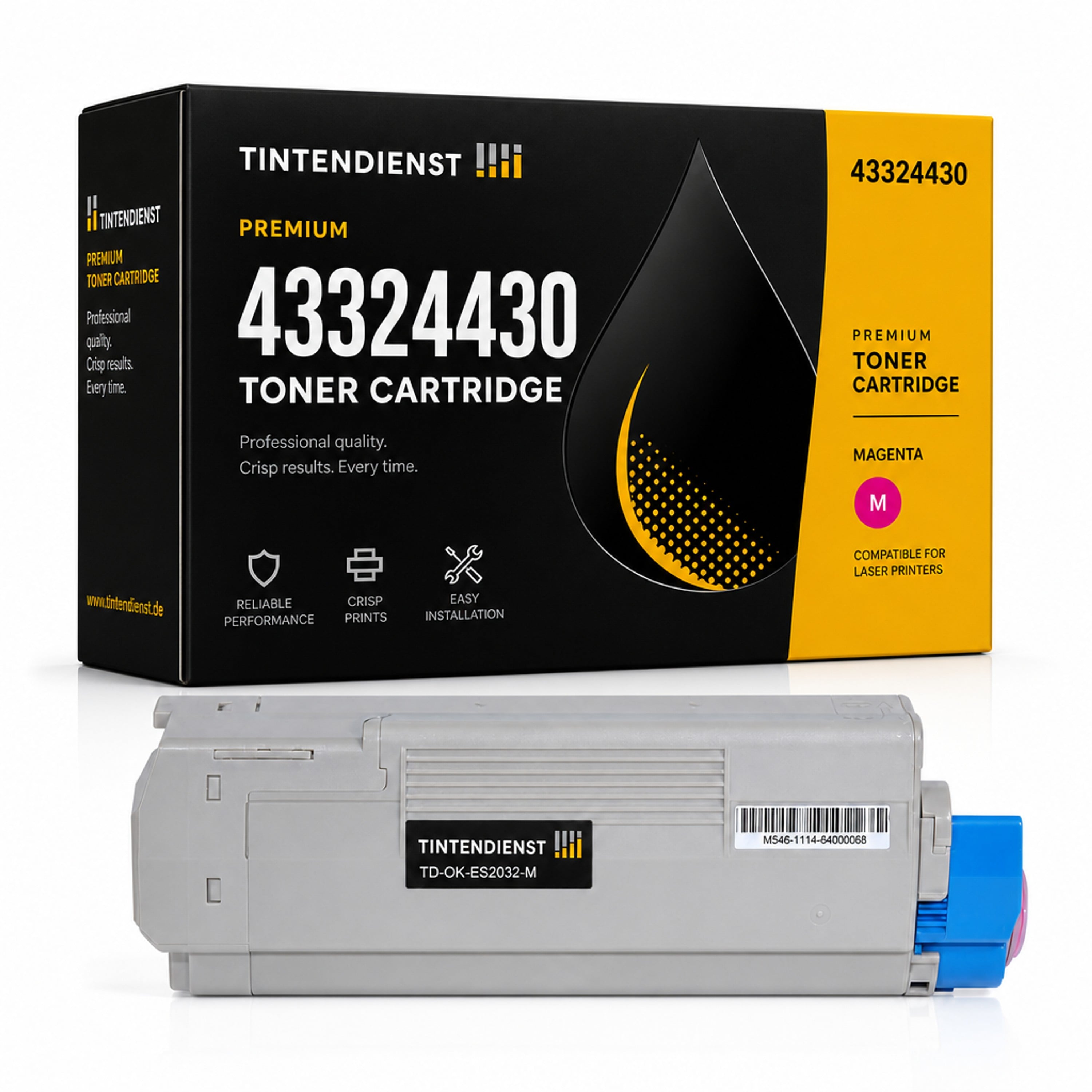 Toner kompatibel zu OKI 43324430, magenta