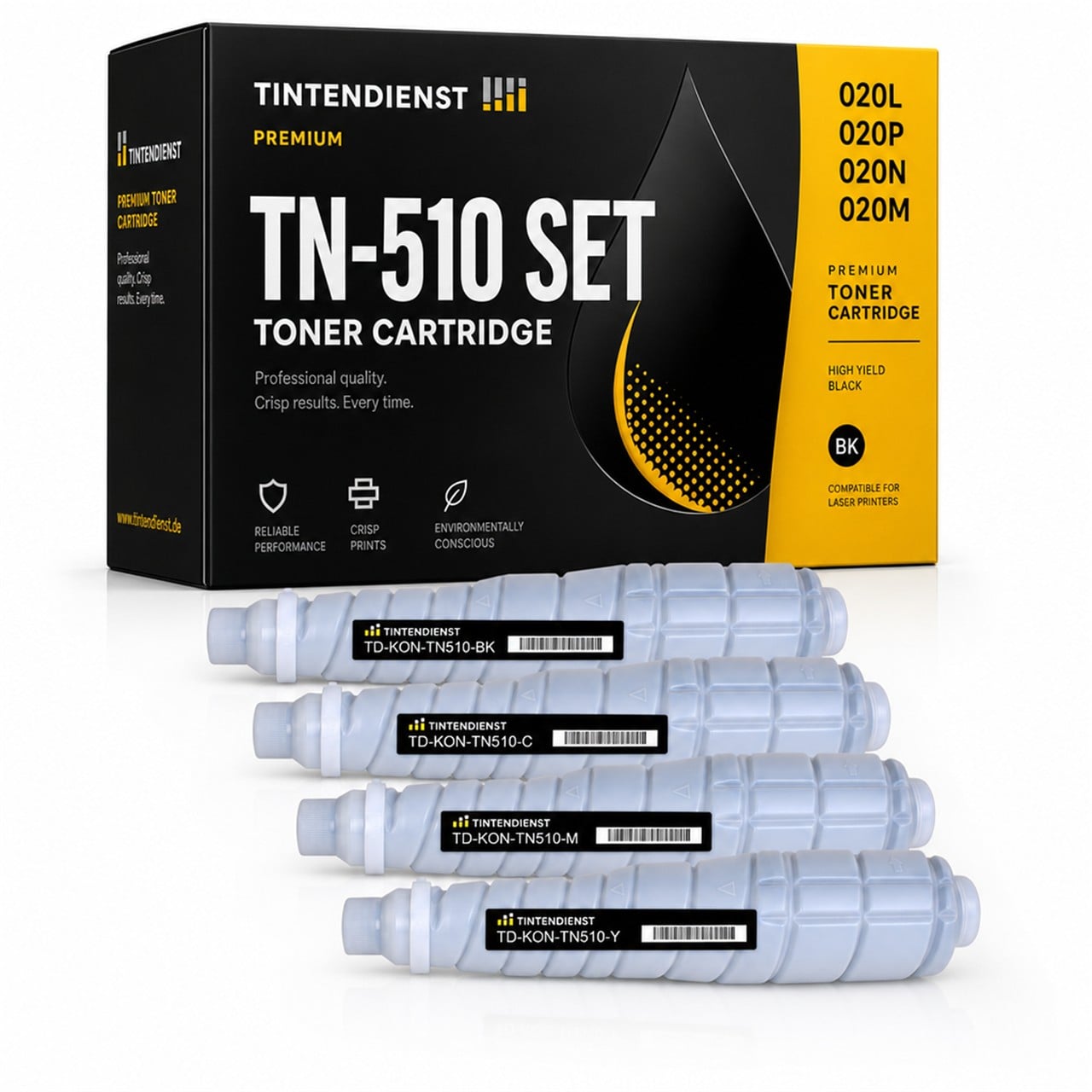 Set kompatibel zu Konica Minolta 020P, 4 Toner