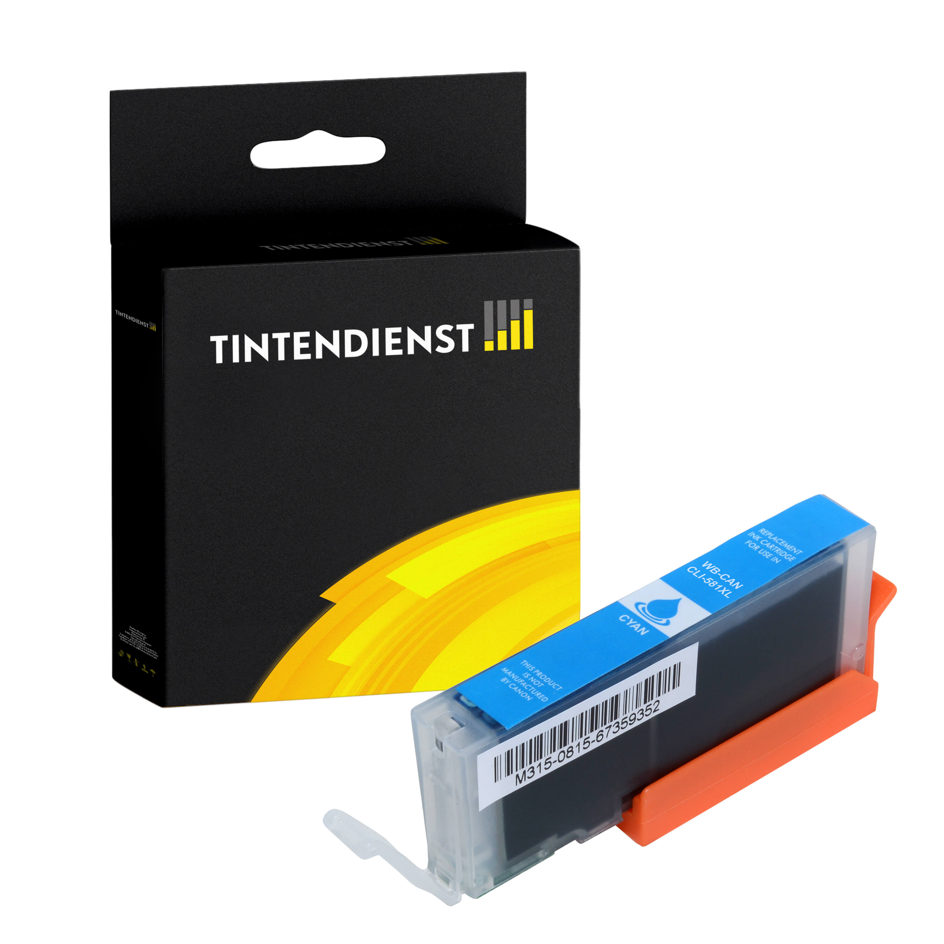 Tintendienst kompatibel für Canon Tintenpatrone 2049C001 / CLI-581CXL Cyan [XL Füllmenge]