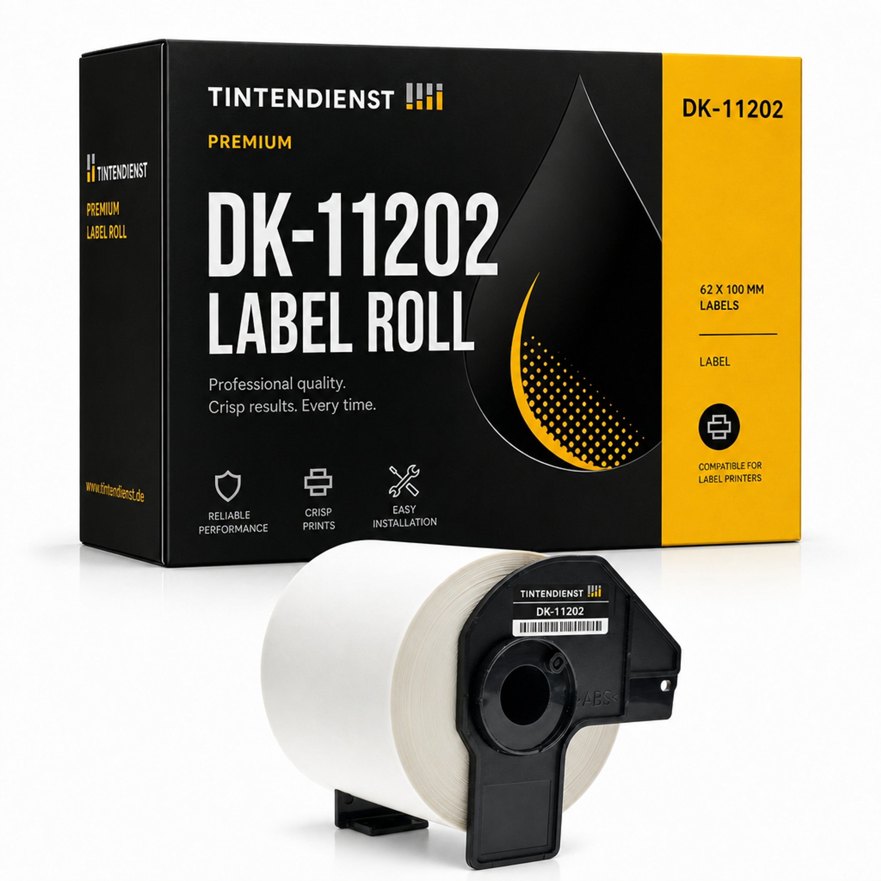 Etikett kompatibel zu Brother DK-11202, 62 mm x 100 mm, 300 Stück