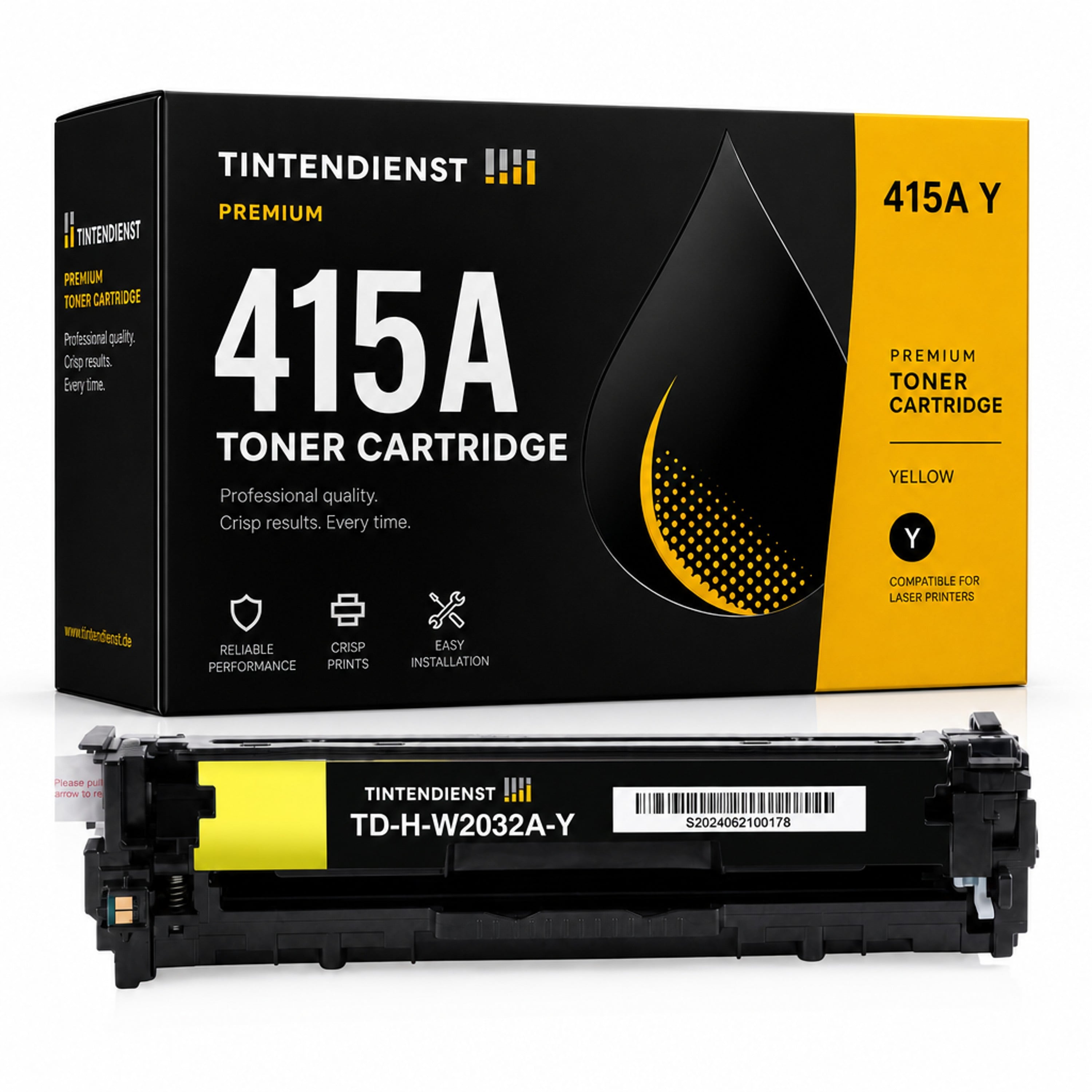 Toner kompatibel zu HP 415A, gelb