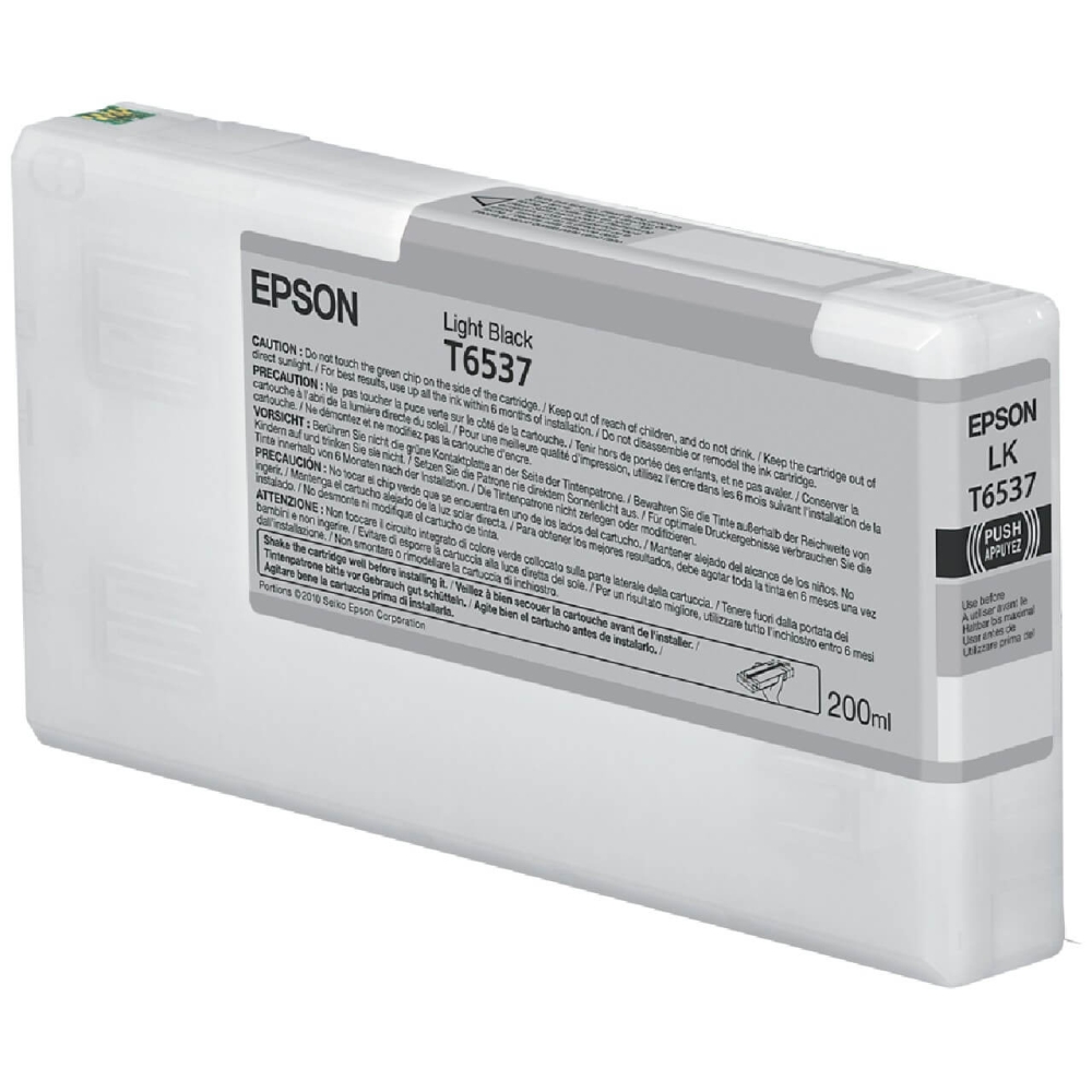 Original Epson Tintenpatrone C13T653700 / T6537 Schwarz Hell