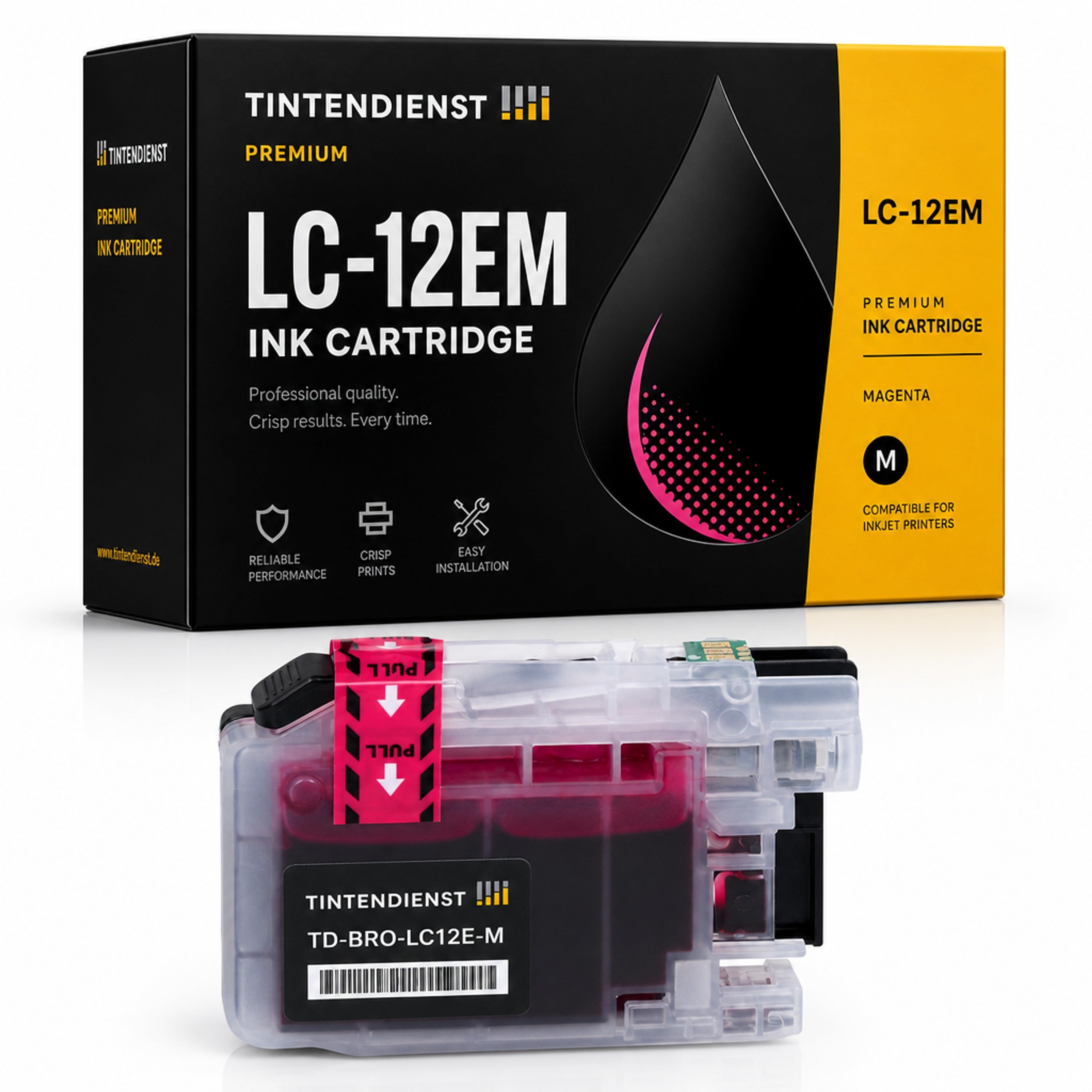 Druckerpatrone kompatibel zu Brother LC-12EM, magenta