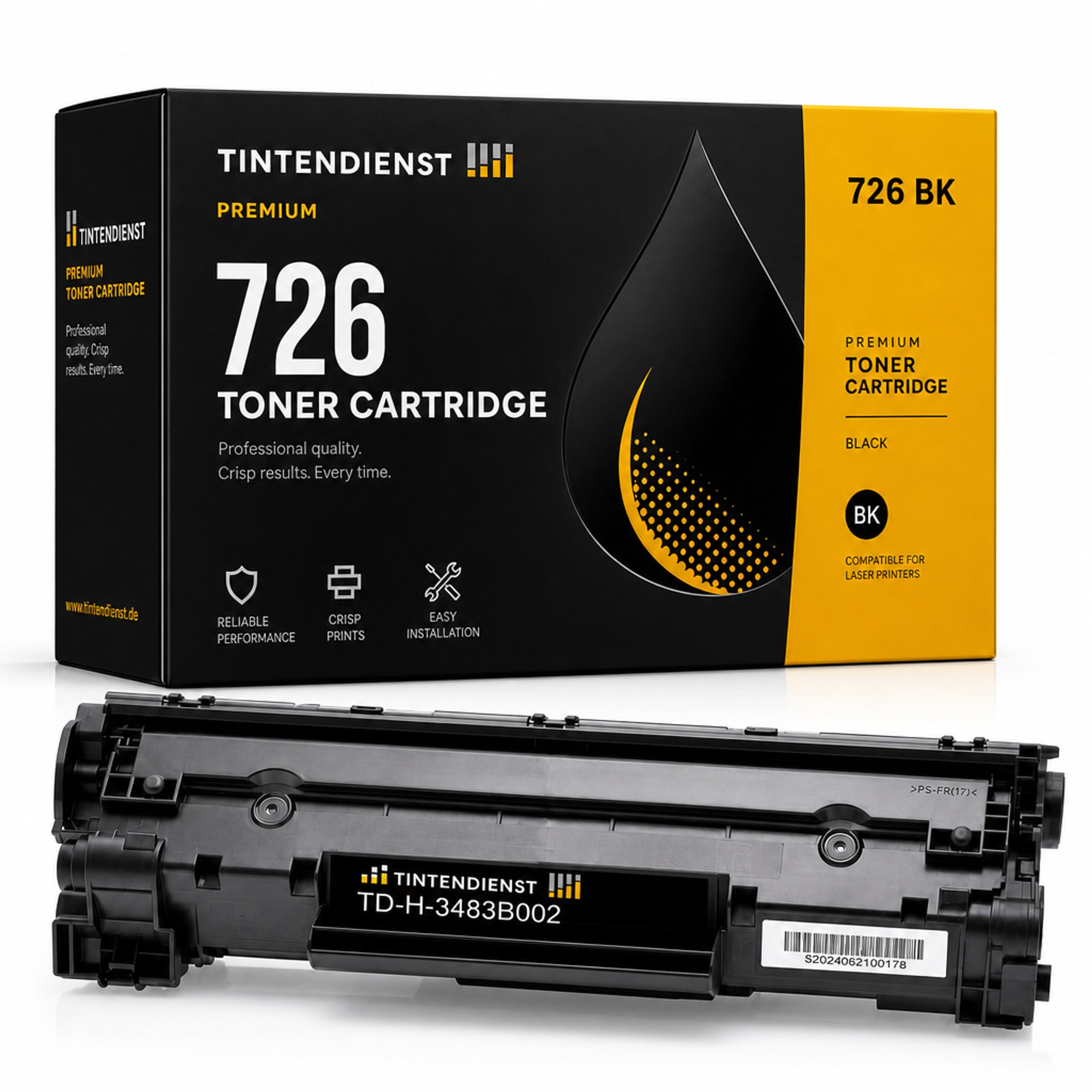 Toner kompatibel zu Canon 726, schwarz