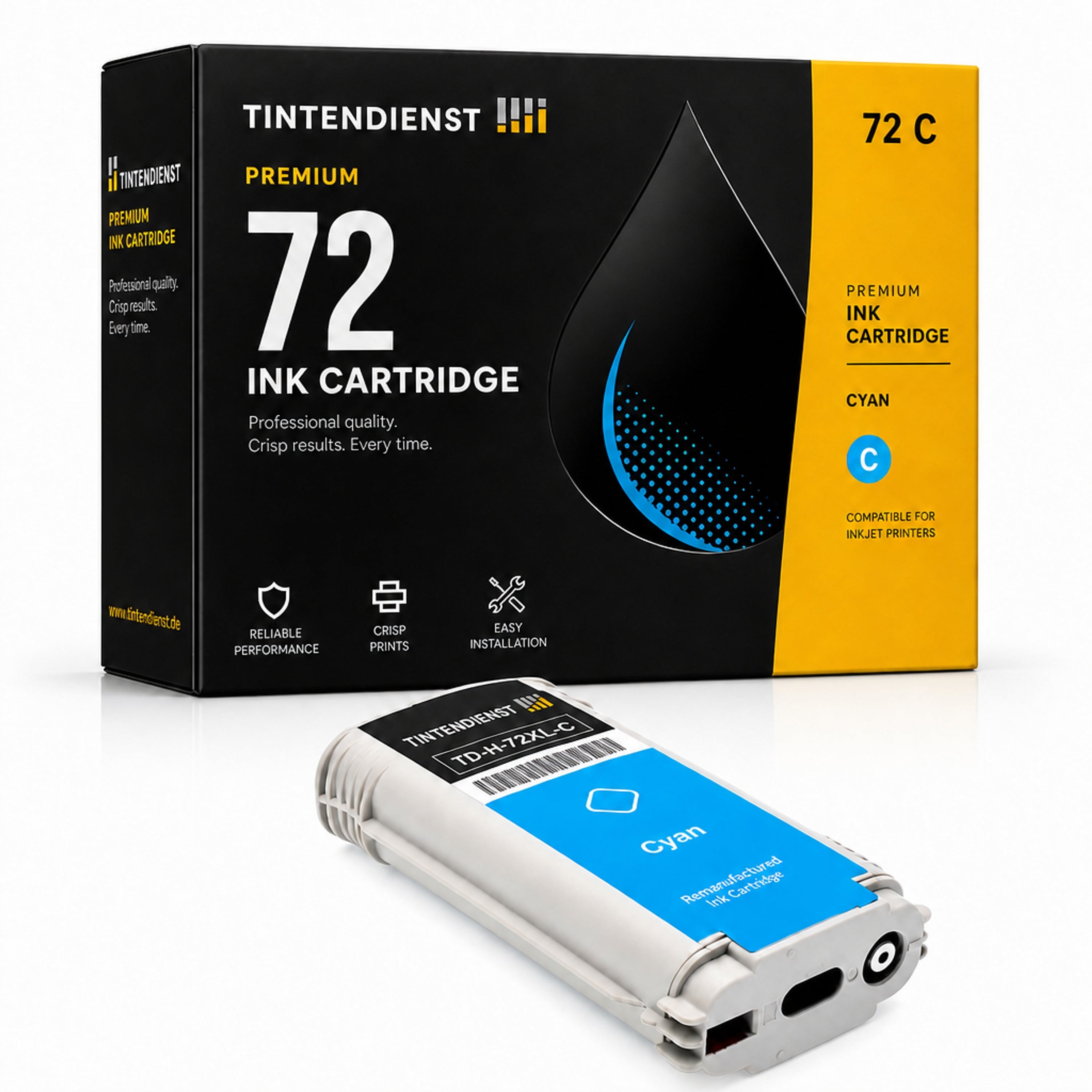 HP 72 Druckerpatrone (C9371A) cyan – Tintendienst kompatibel