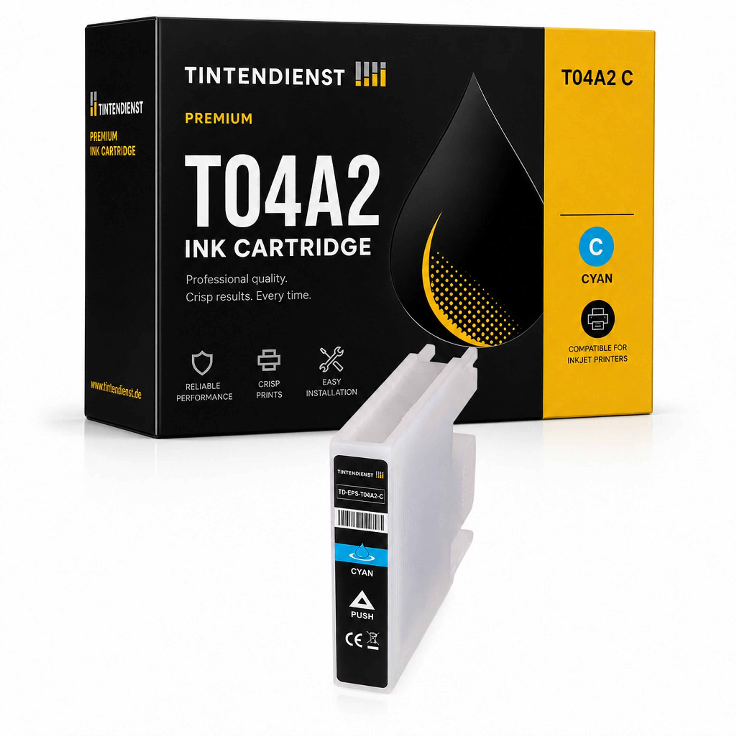 Druckerpatrone kompatibel zu Epson T04A2, cyan