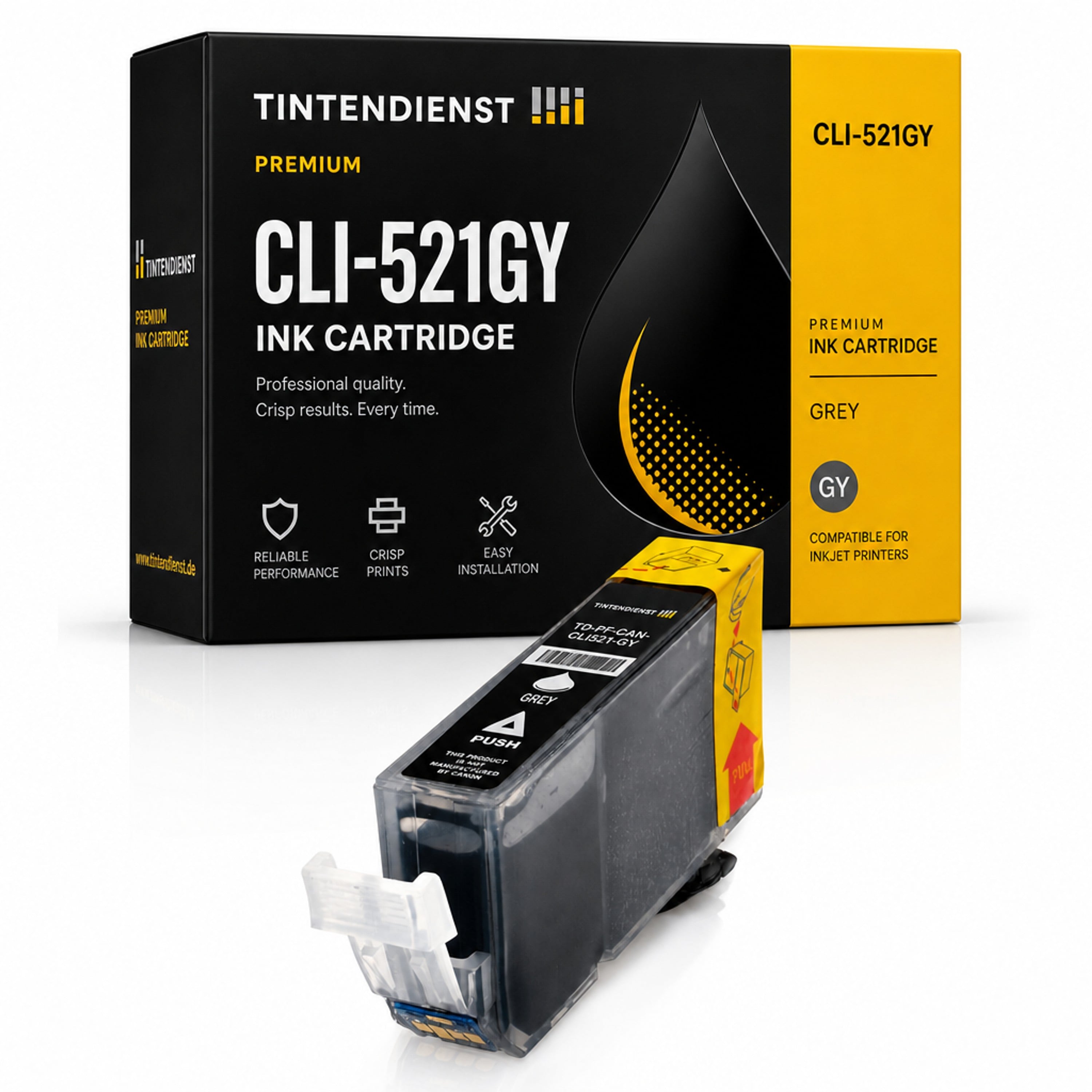 Druckerpatrone kompatibel zu Canon CLI-521GY, grau