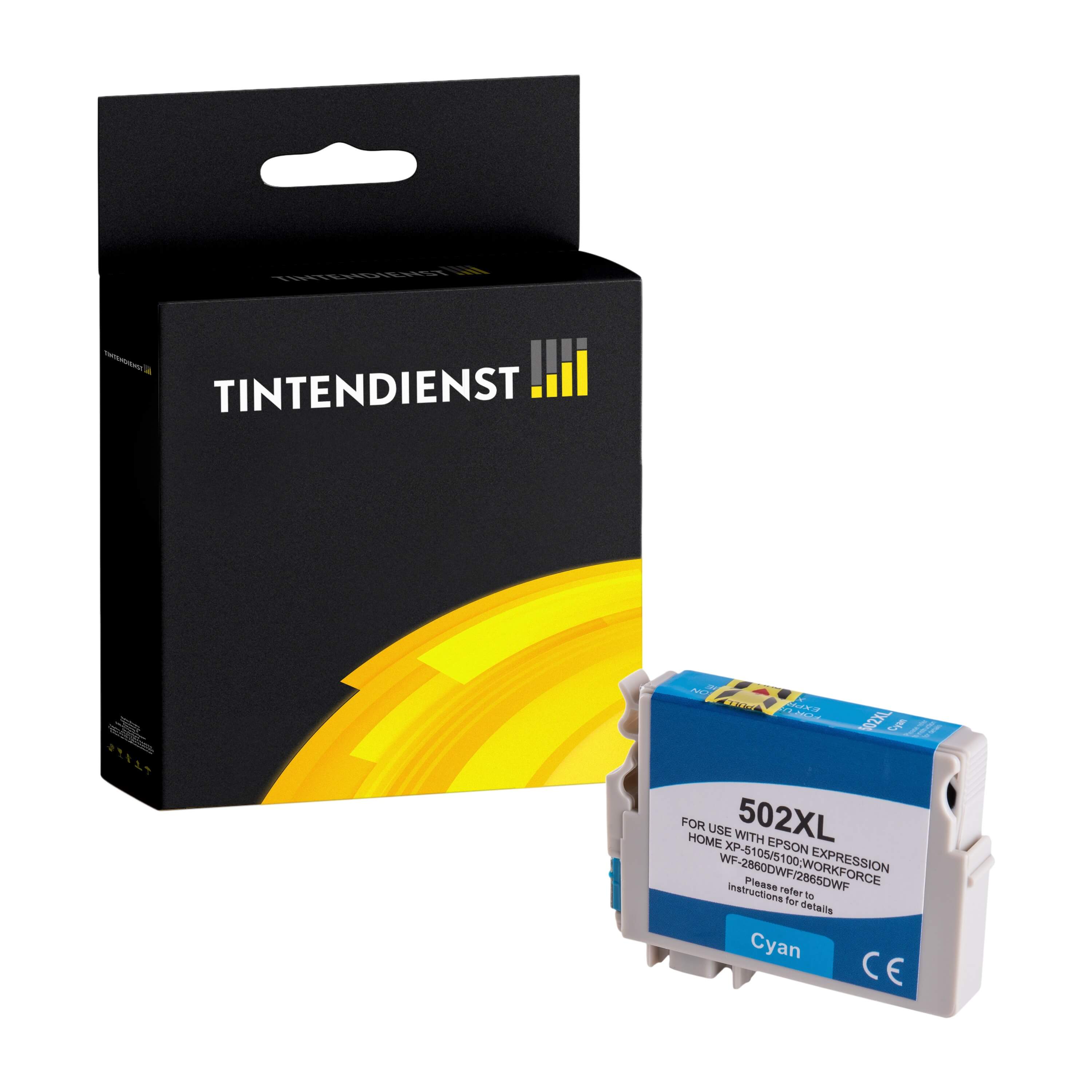 Tintendienst kompatibel für Epson Tintenpatrone C13T02W24010 / 502XL Cyan [XL Füllmenge]