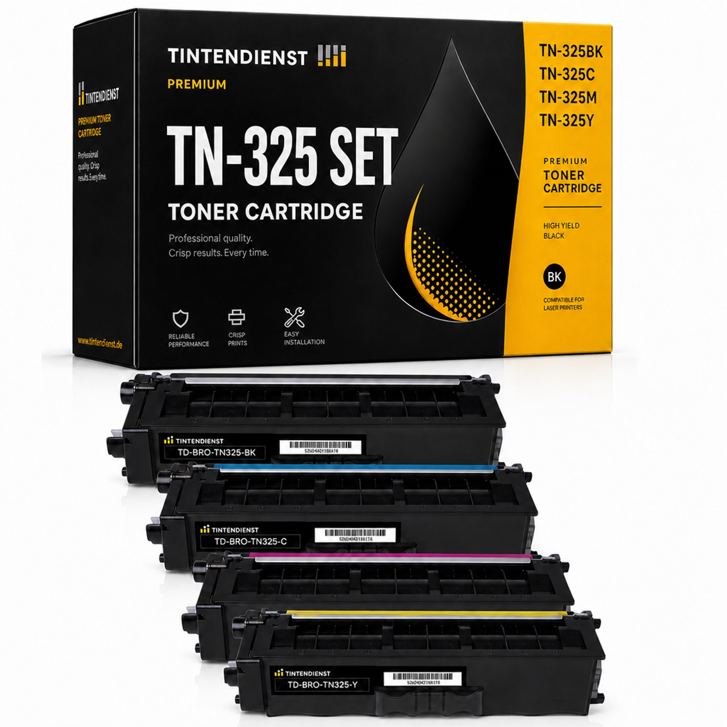 Set kompatibel zu Brother TN-325, 4 Toner