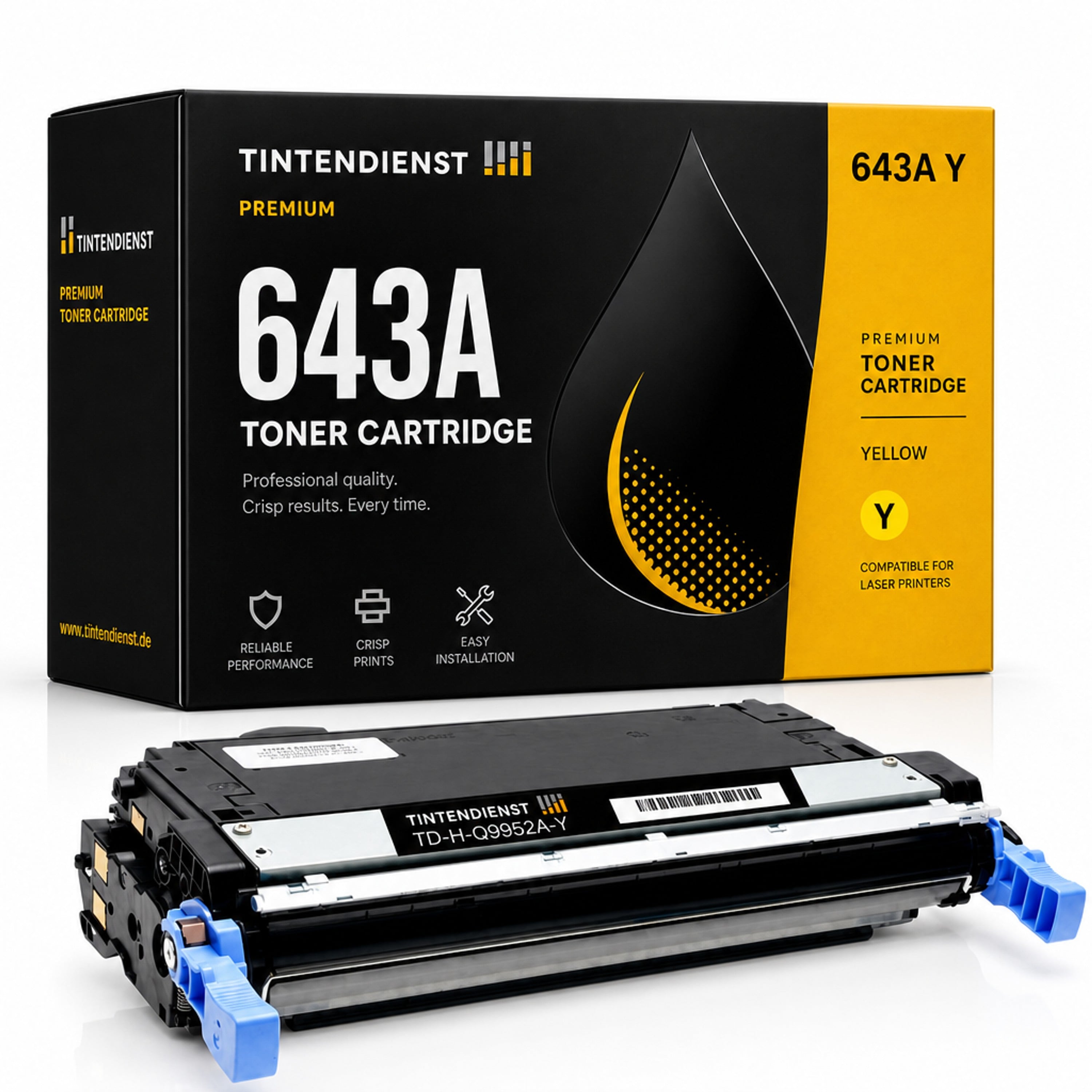 Toner kompatibel zu HP 643A, gelb