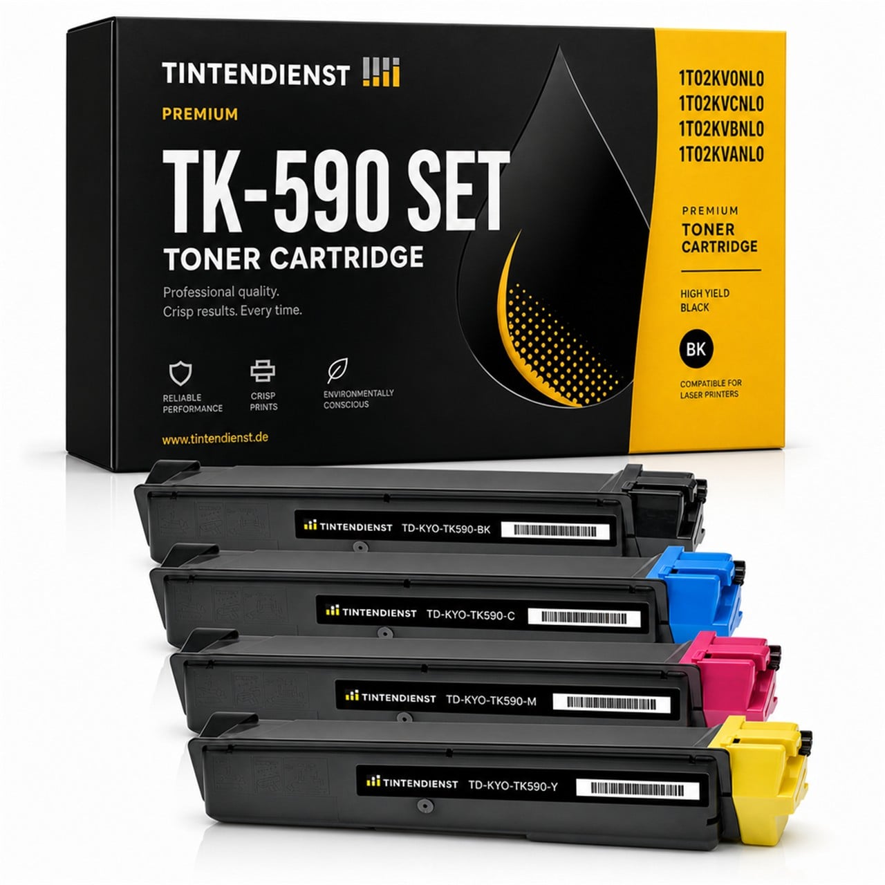 Set kompatibel zu Kyocera 1T02KVCNL0, 4 Toner
