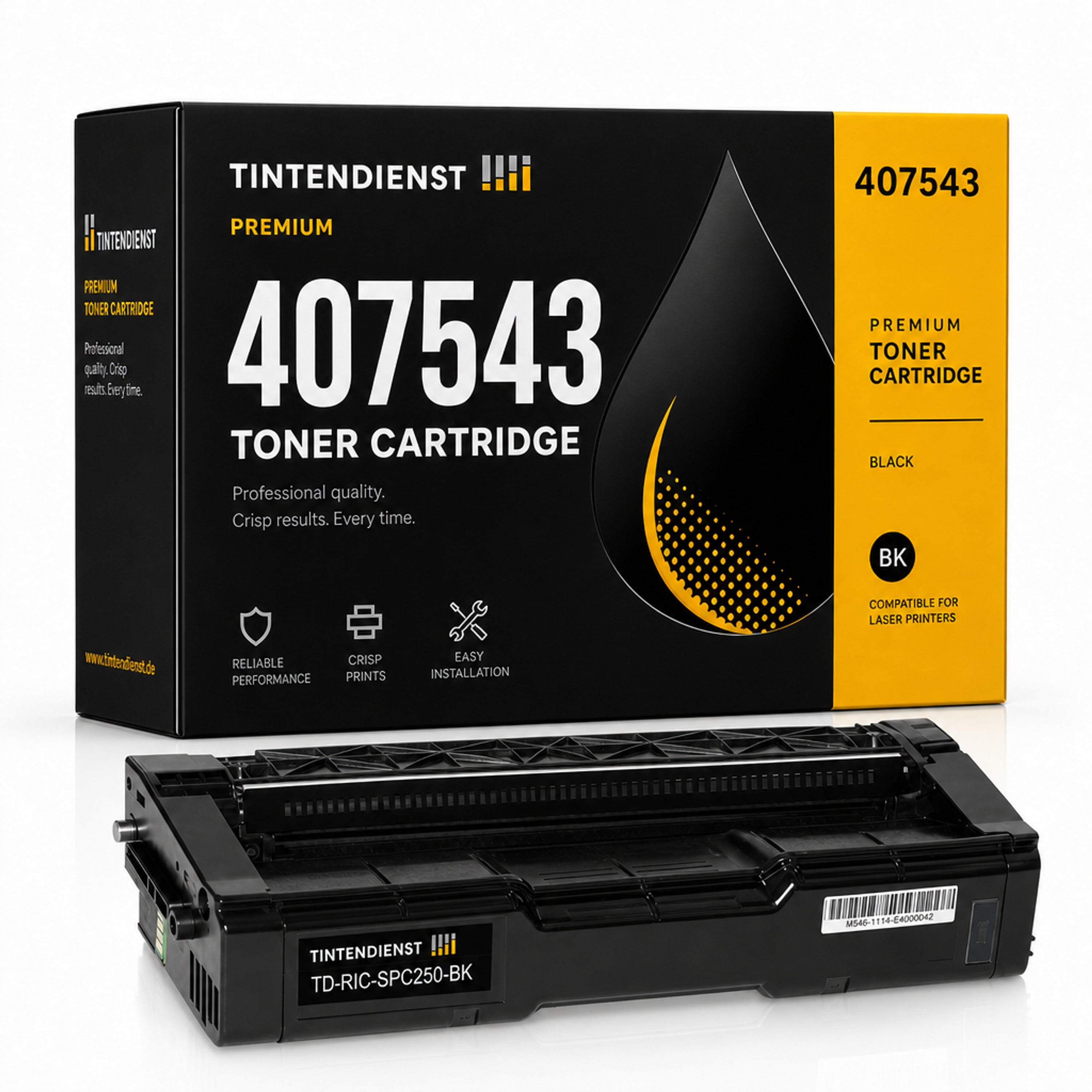 Toner kompatibel zu Ricoh 407543, schwarz