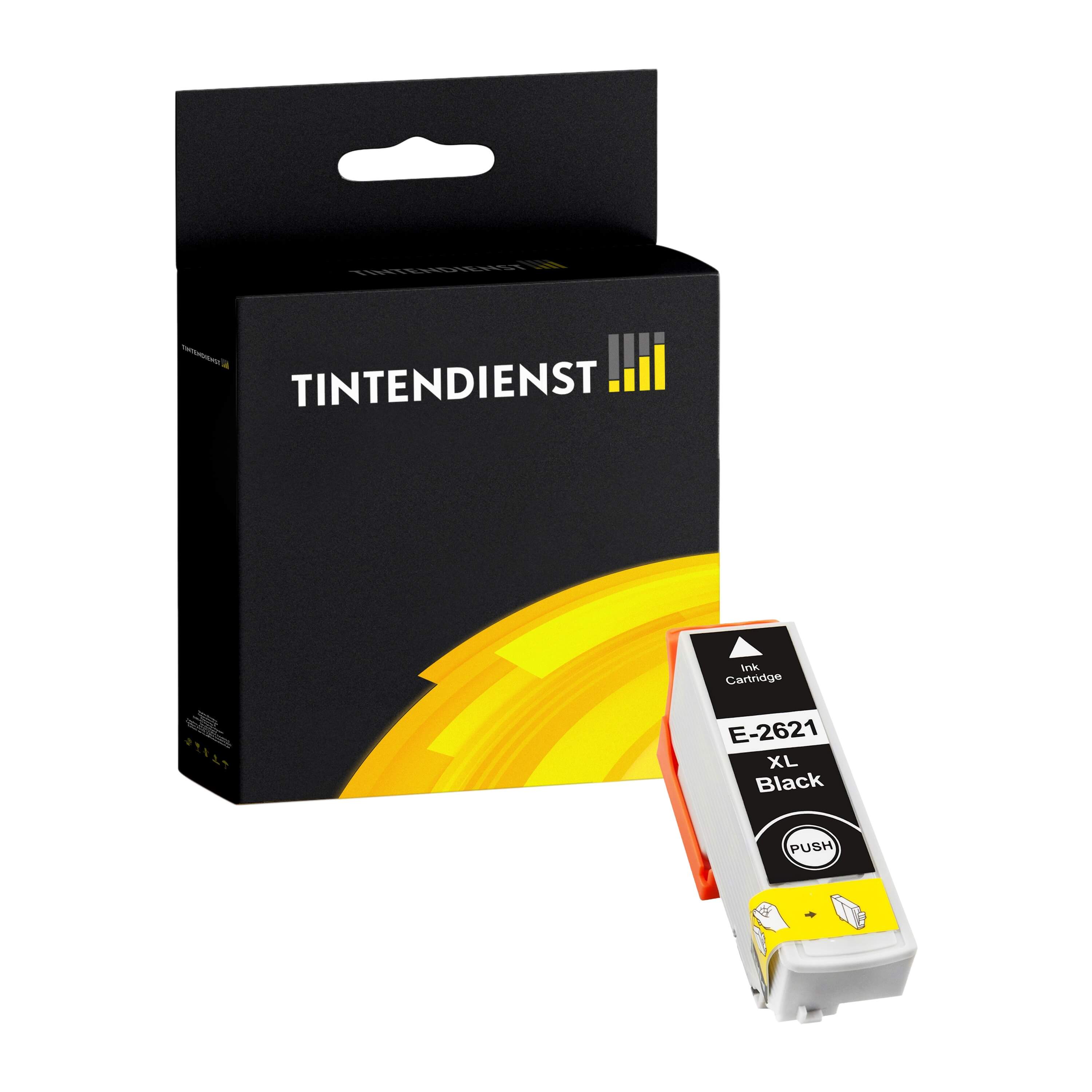 Tintendienst kompatibel für Epson Tintenpatrone C13T26214010 / 26XL Schwarz [XL Füllmenge]