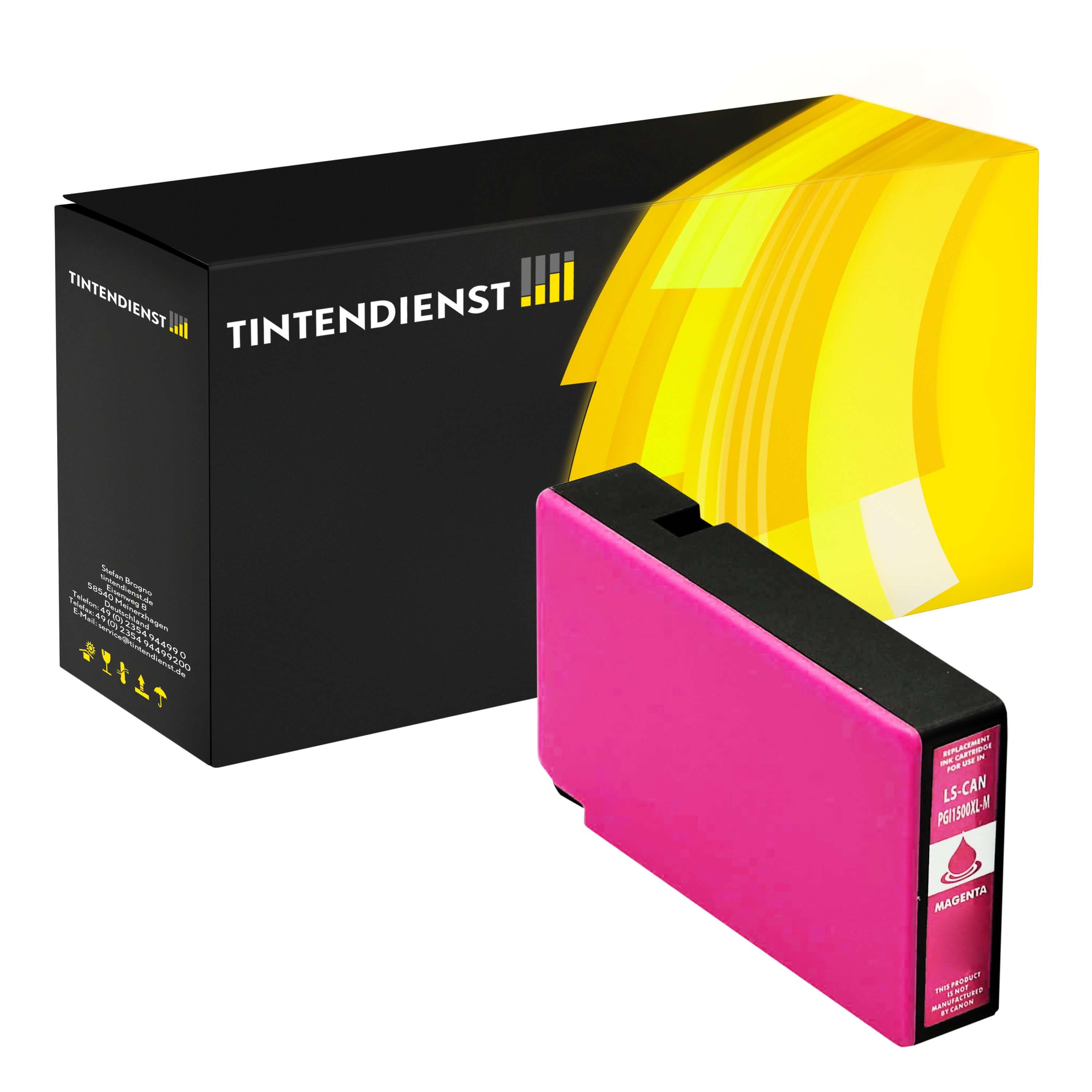 Tintendienst kompatibel für Canon Tintenpatrone 9194B001 / PGI-1500XLM Magenta