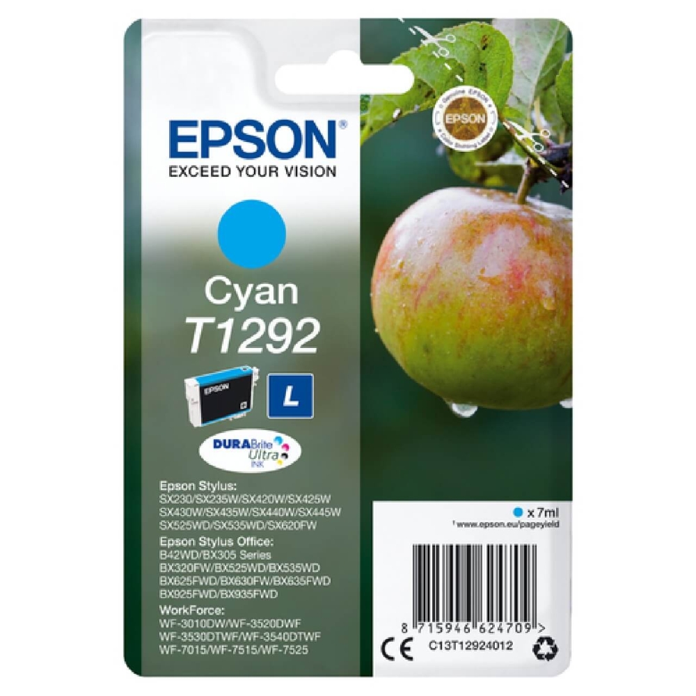Epson T1292 Druckerpatrone (C13T12924010) cyan – Original Epson