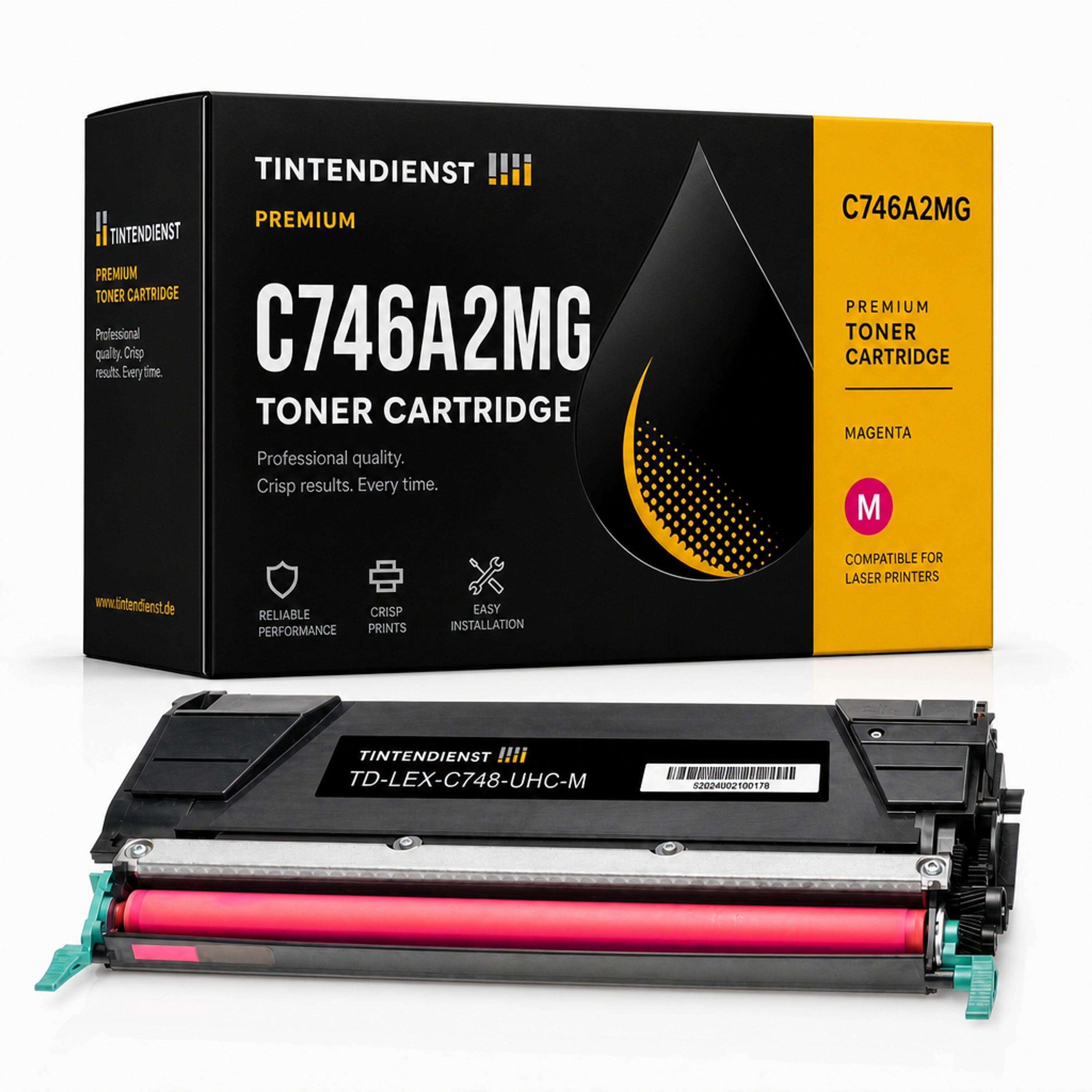 Toner kompatibel zu Lexmark C746A2MG, magenta