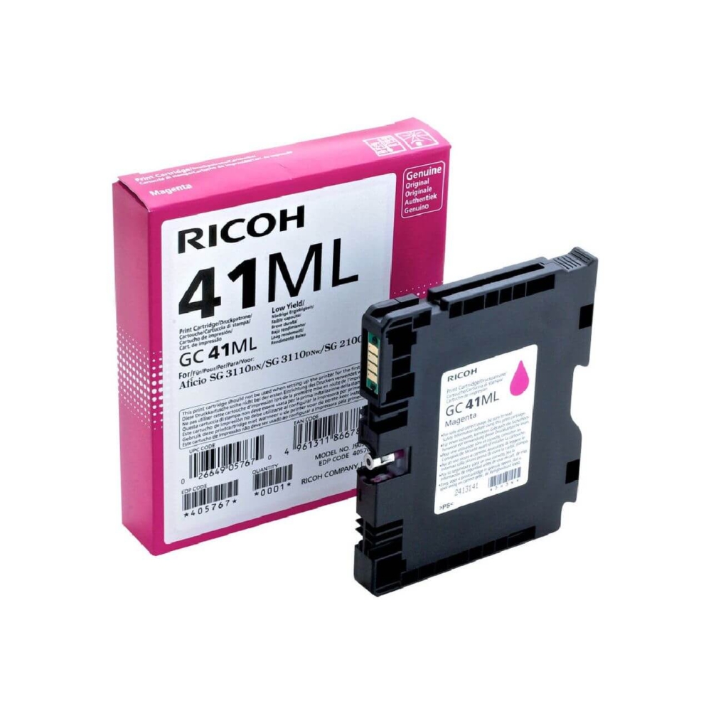 Original Ricoh Tintenpatrone 405767 / GC-41ML Magenta
