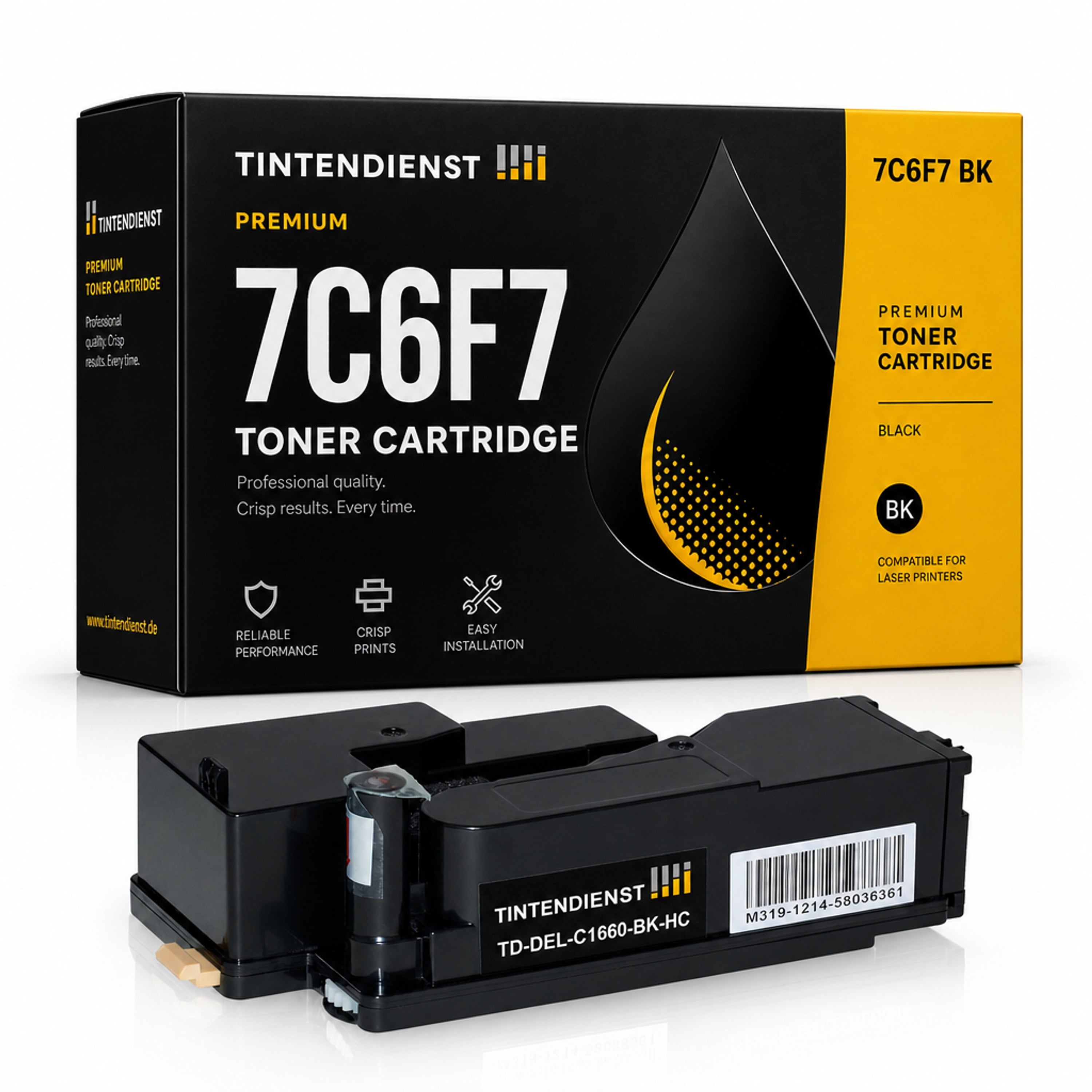 Toner kompatibel zu Dell 7C6F7, schwarz