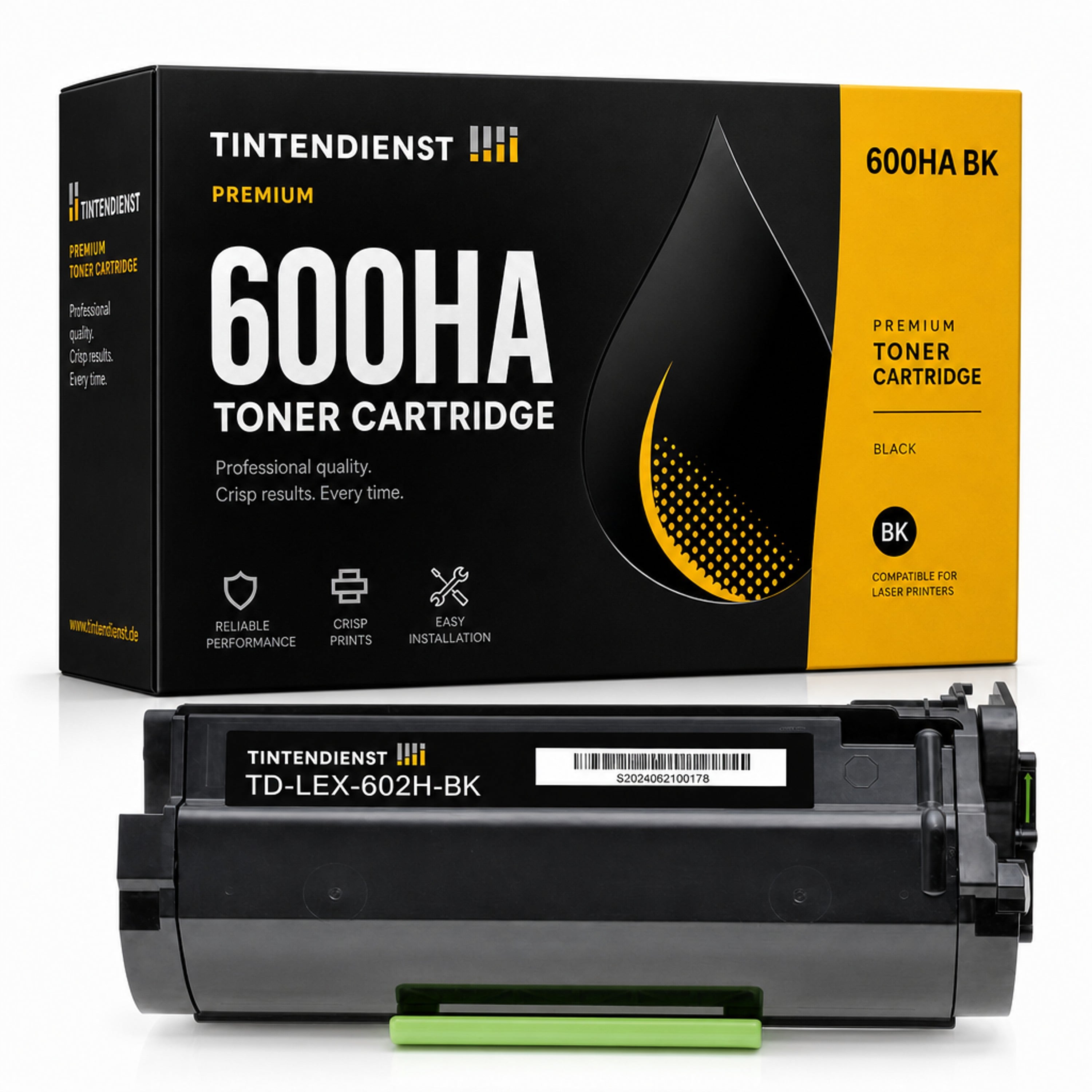 Toner kompatibel zu Lexmark 600HA, schwarz