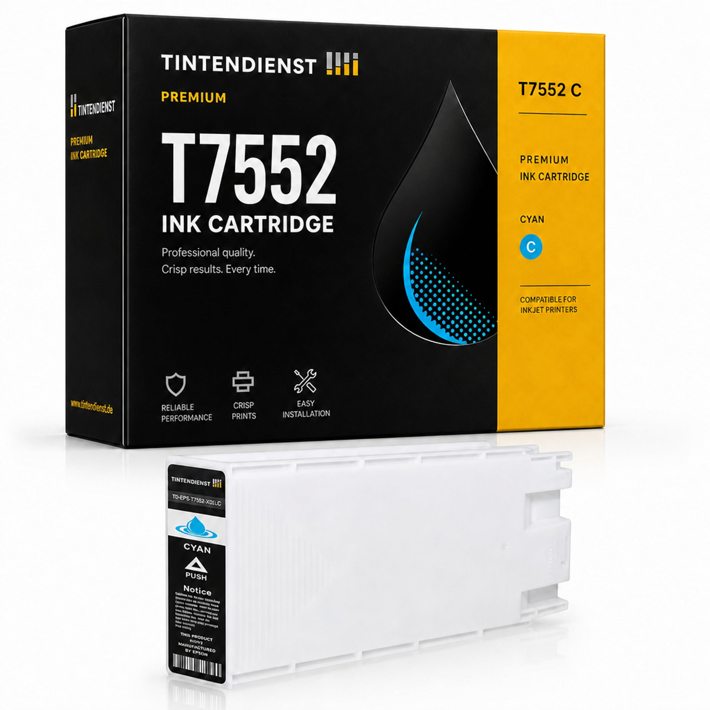 Druckerpatrone kompatibel zu Epson T7552, cyan