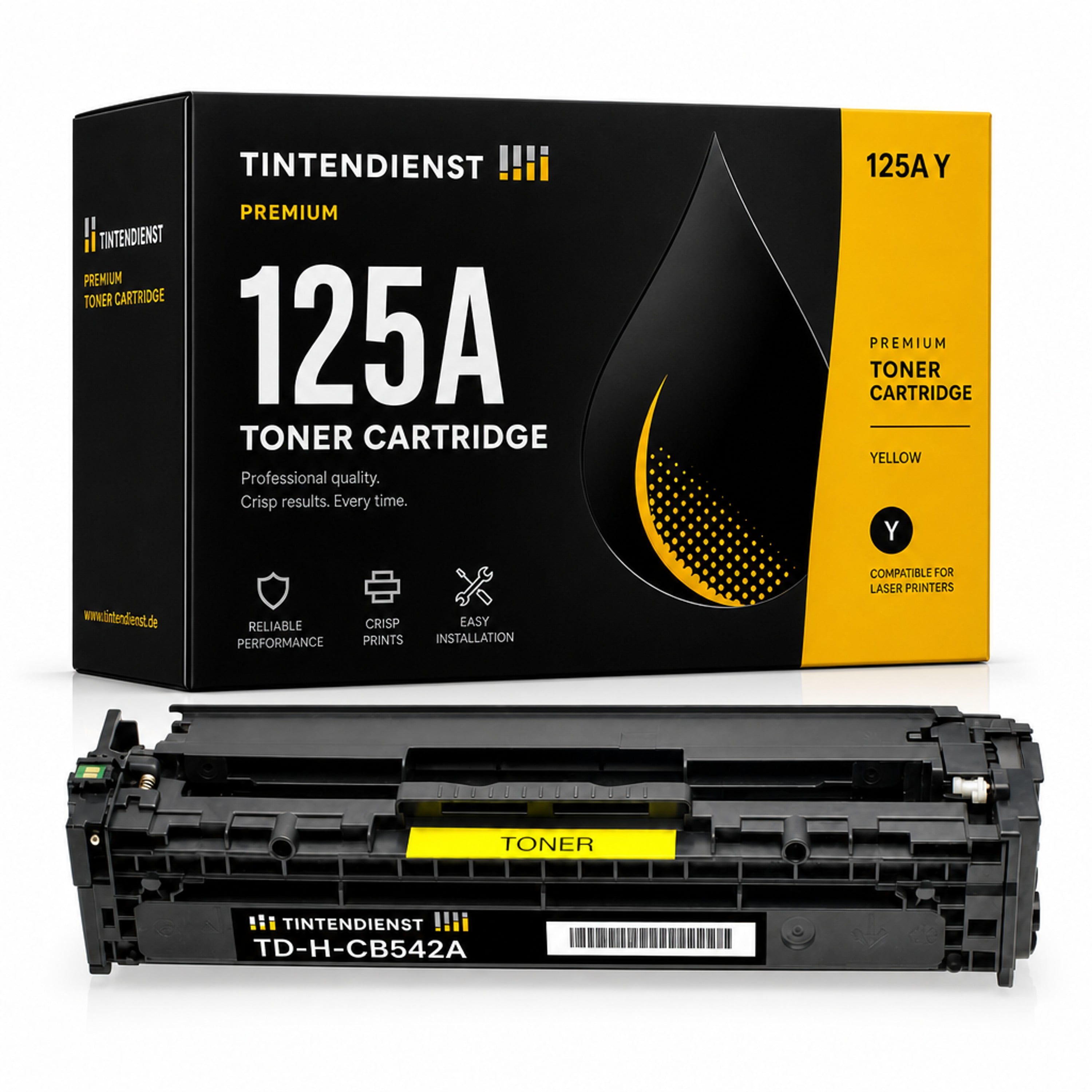 Toner kompatibel zu HP 125A, gelb