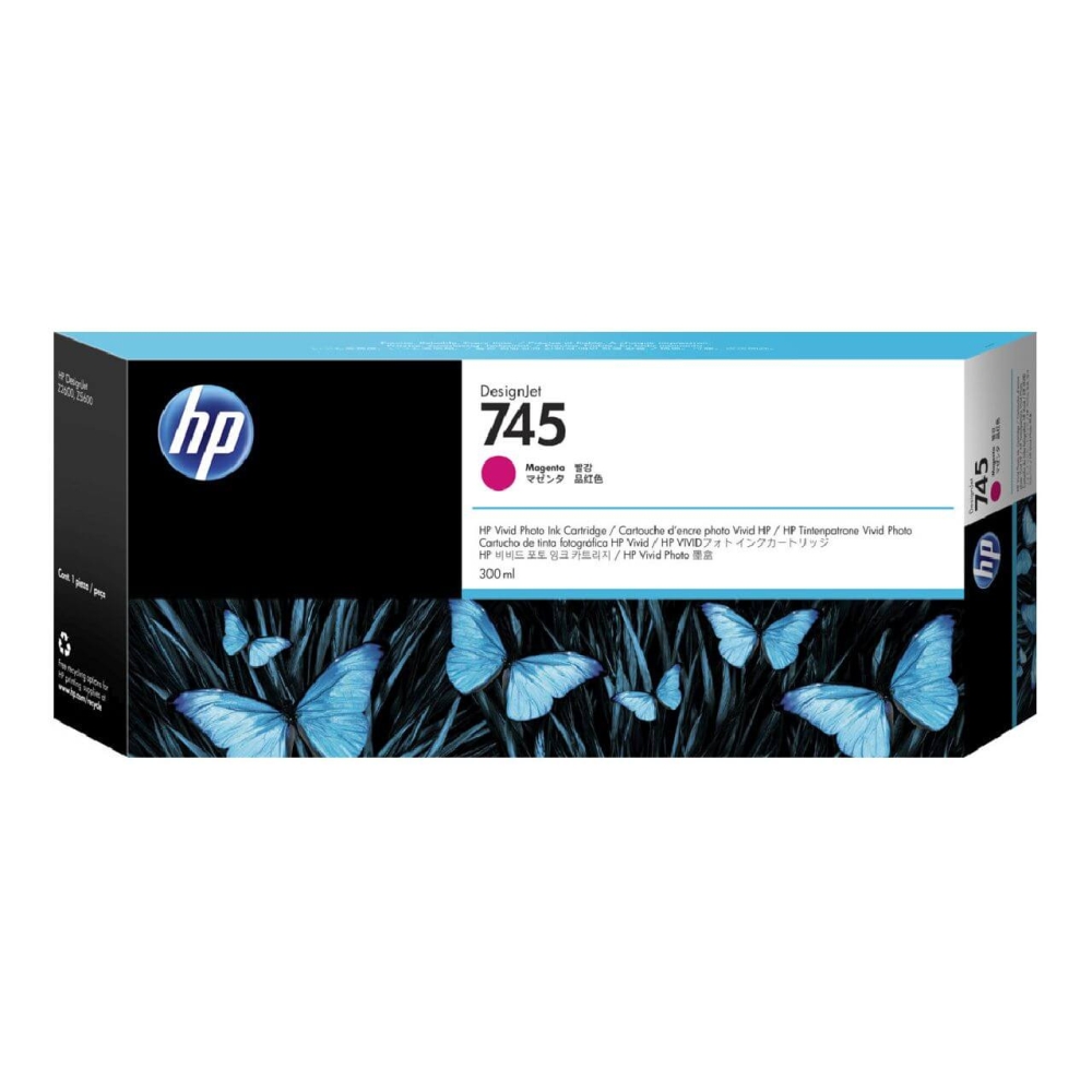 Original HP Tintenpatrone F9K01A / 745 Magenta
