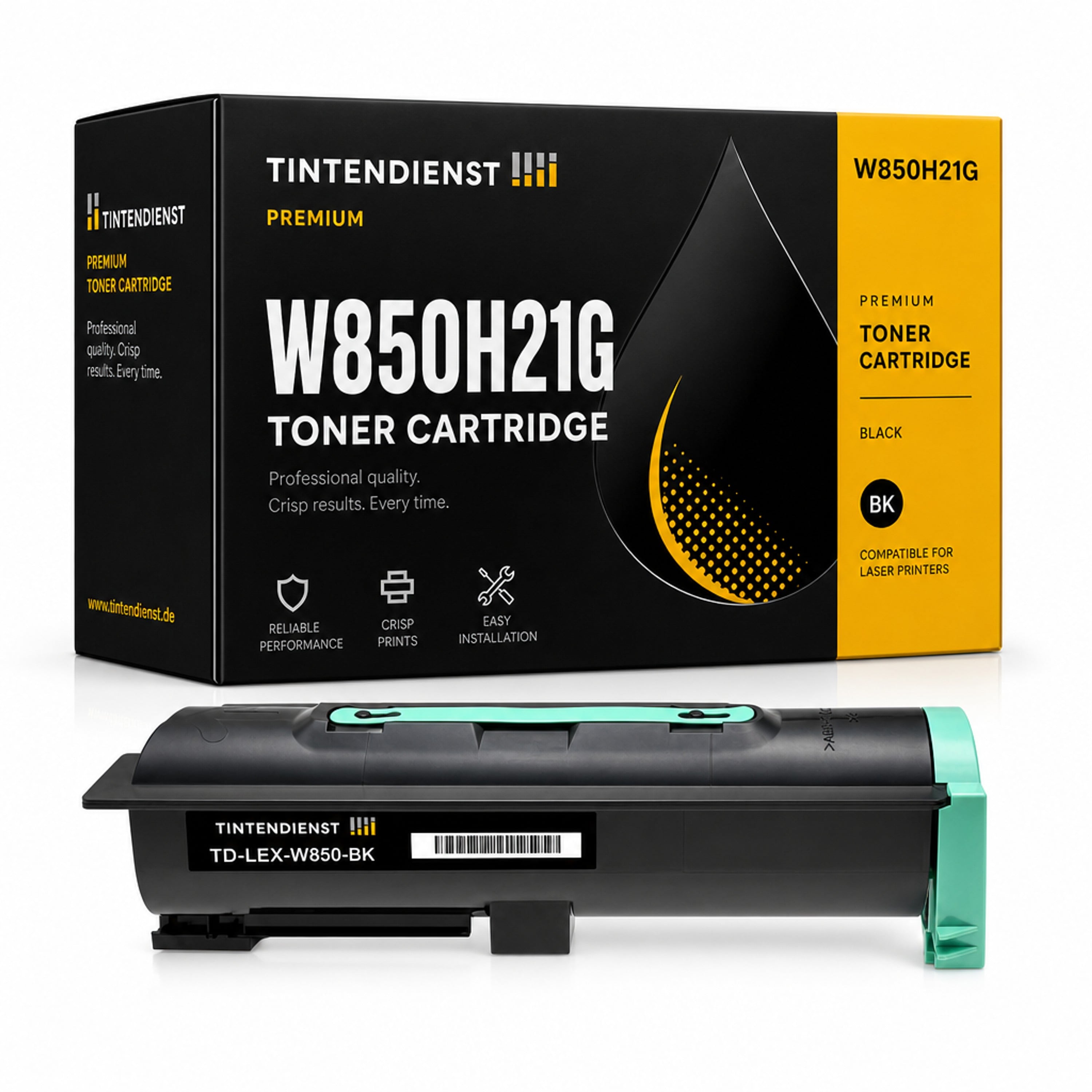 Toner kompatibel zu Lexmark W850H21G, schwarz