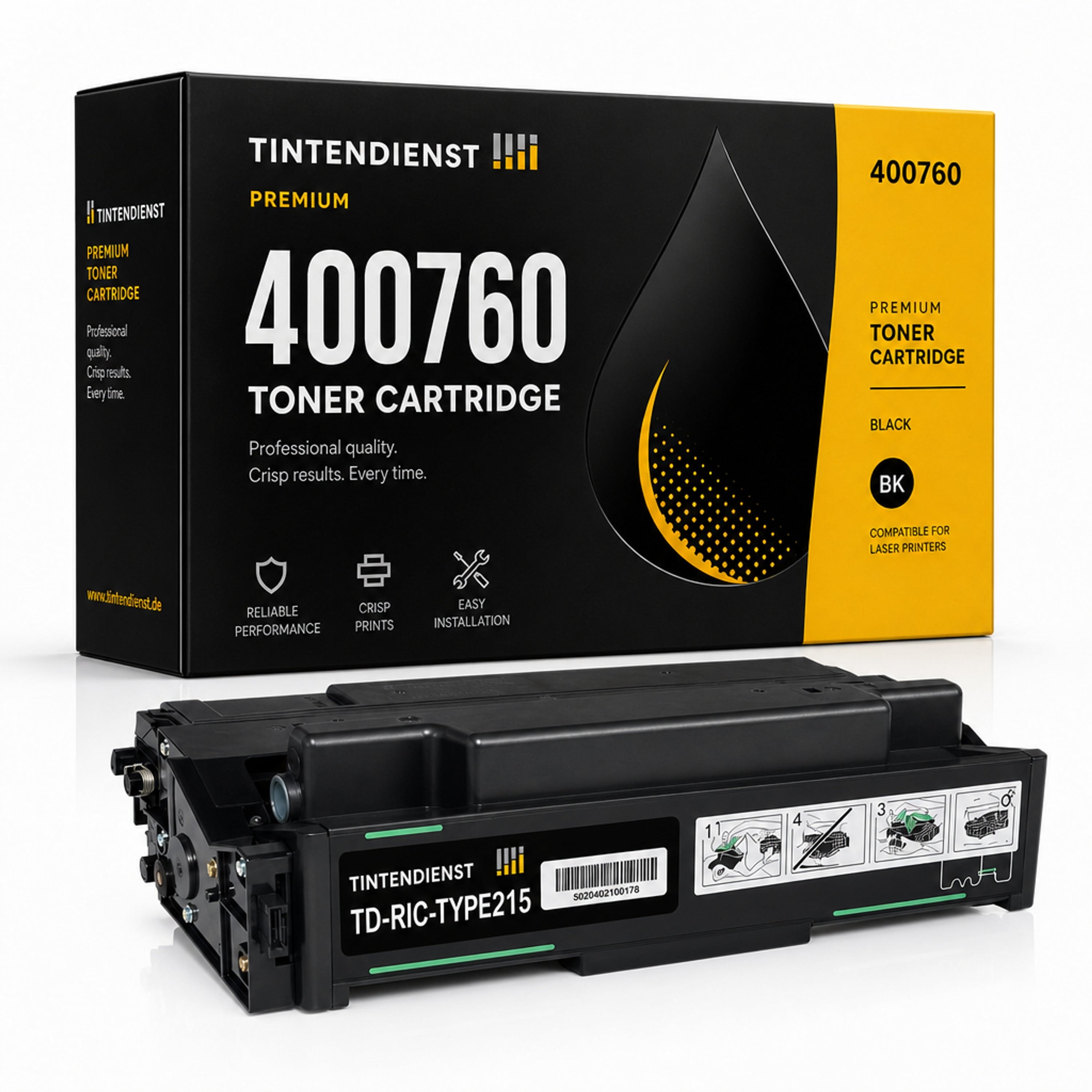 Toner kompatibel zu Ricoh 400760, schwarz