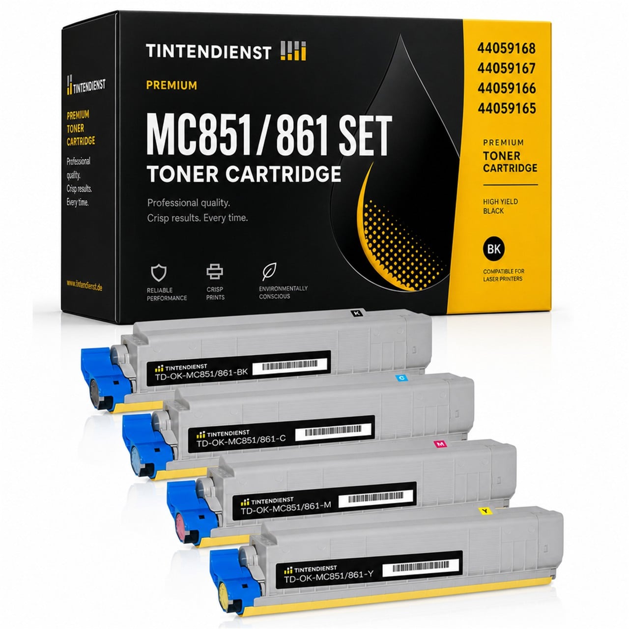 Set kompatibel zu OKI 44059168, 4 Toner