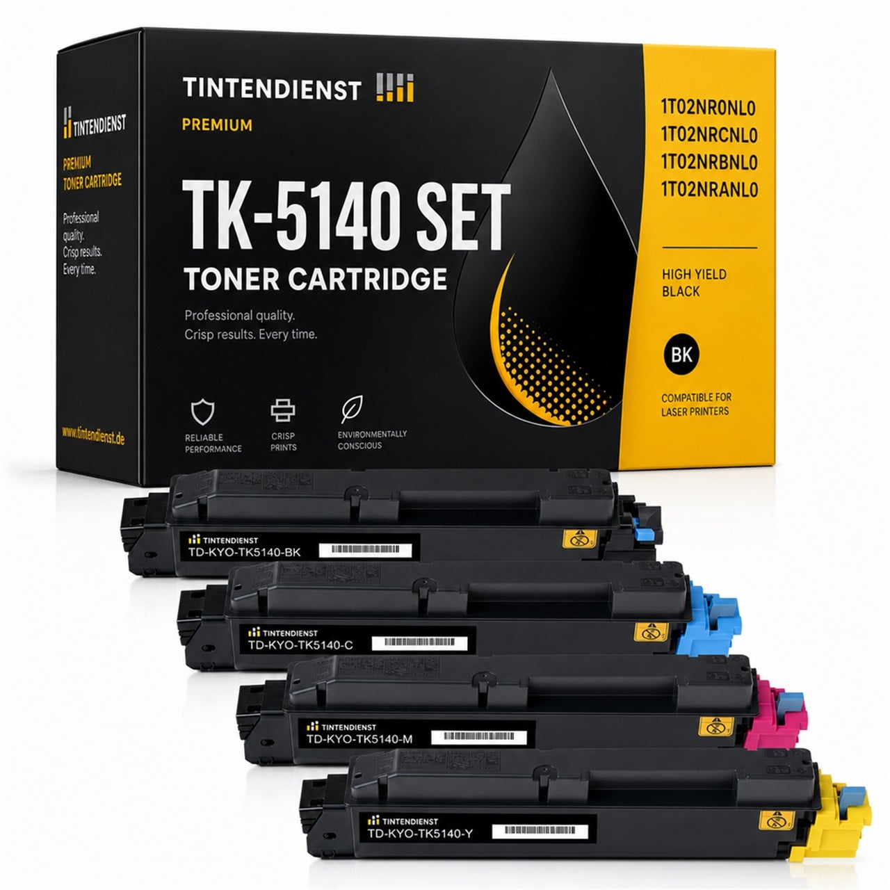 Tintendienst Set 4 Toner Kyocera TK5140 1xbk 1xcmy