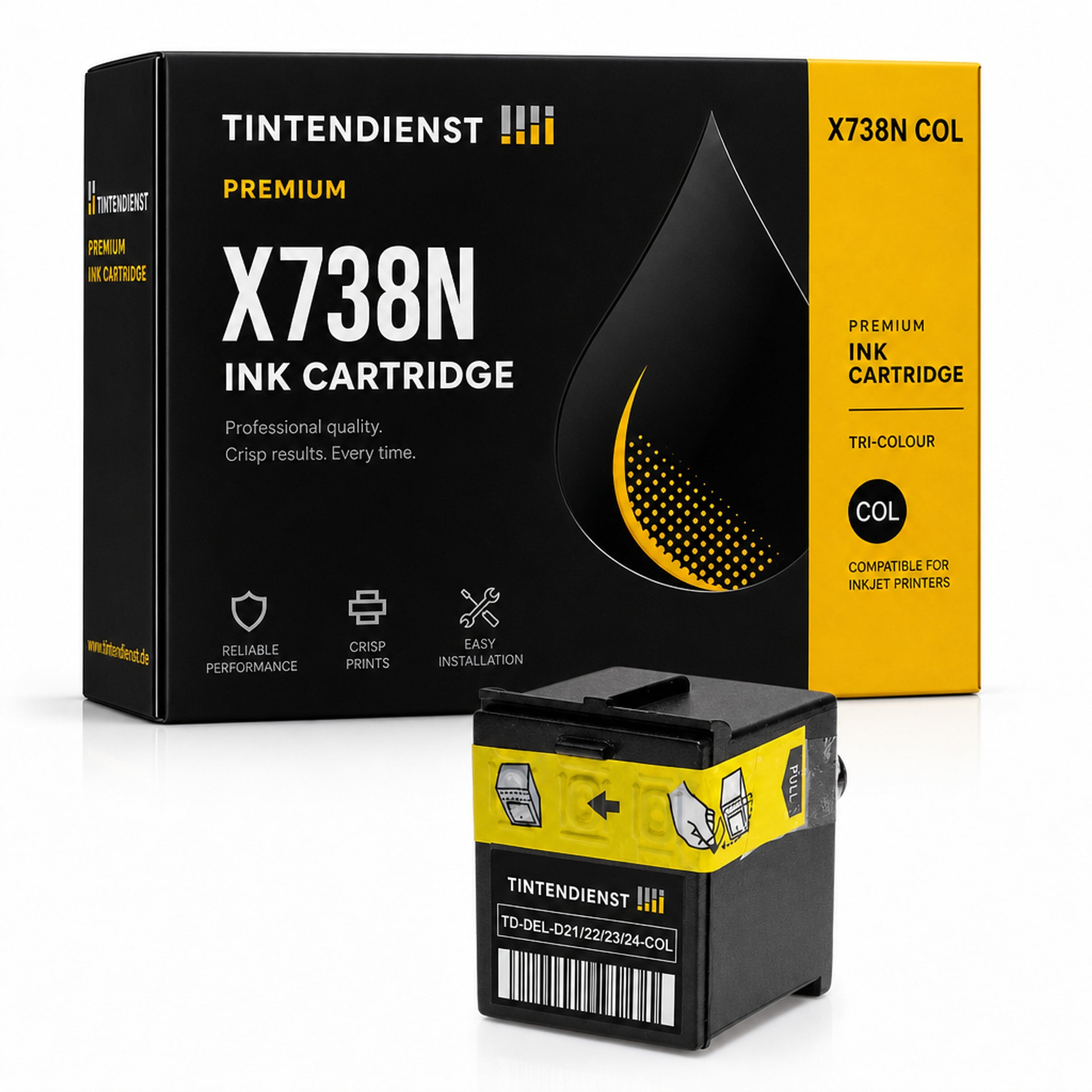 Druckerpatrone kompatibel zu Dell X738N, color