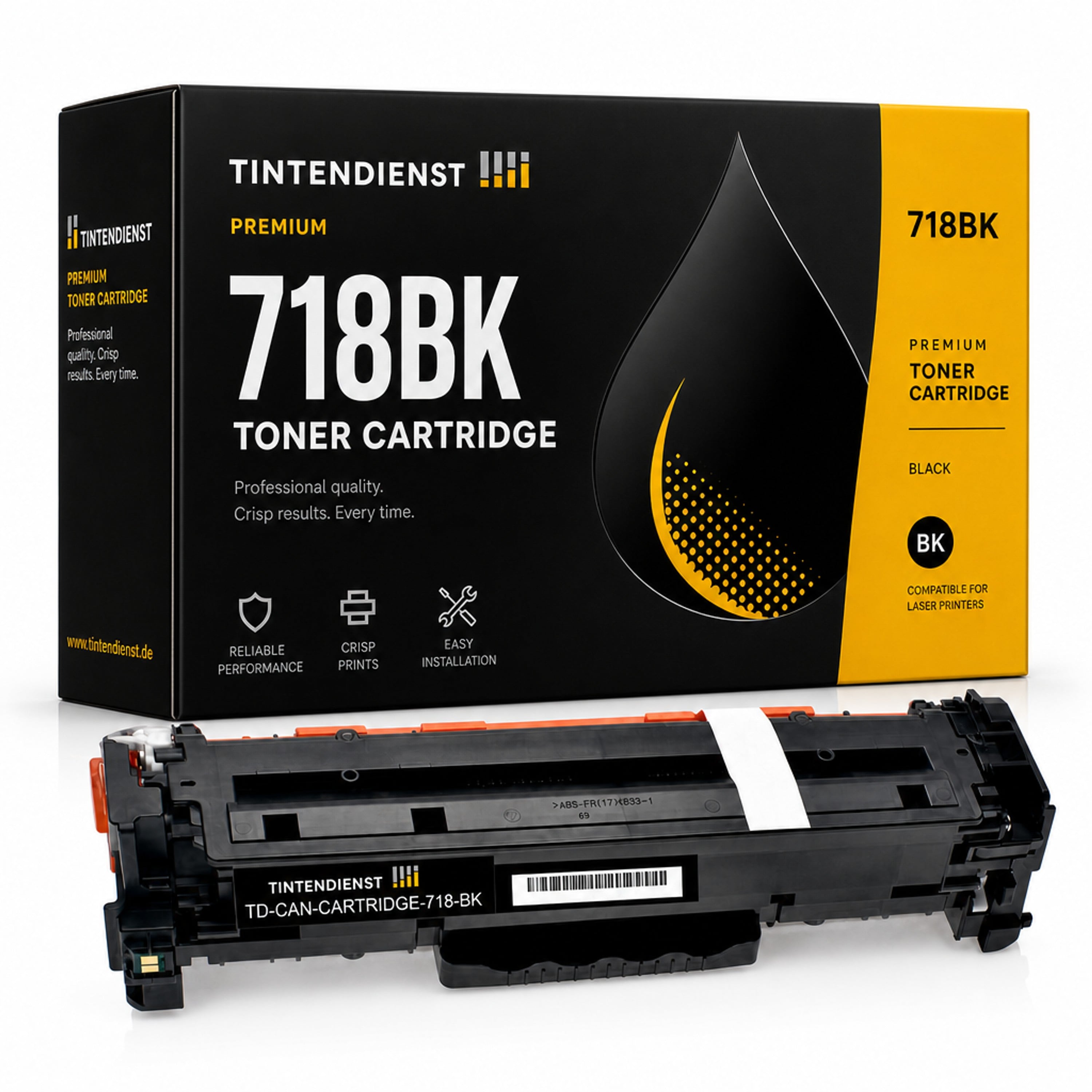 Toner kompatibel zu Canon 718BK, schwarz