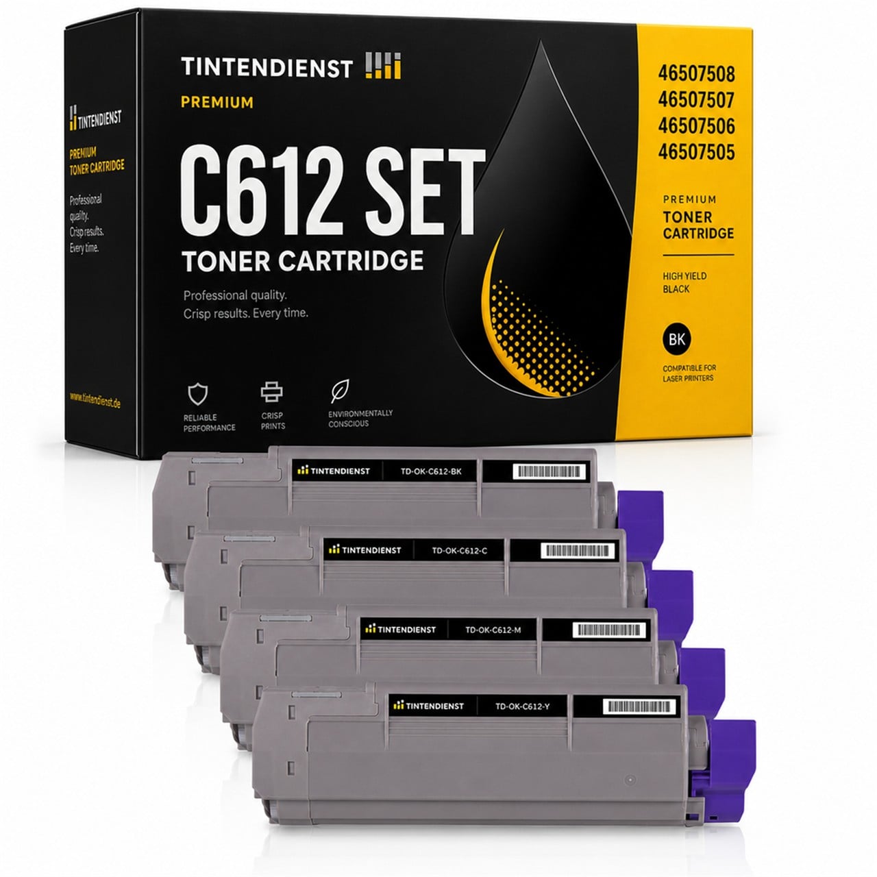 Set kompatibel zu OKI 46507508, 4 Toner
