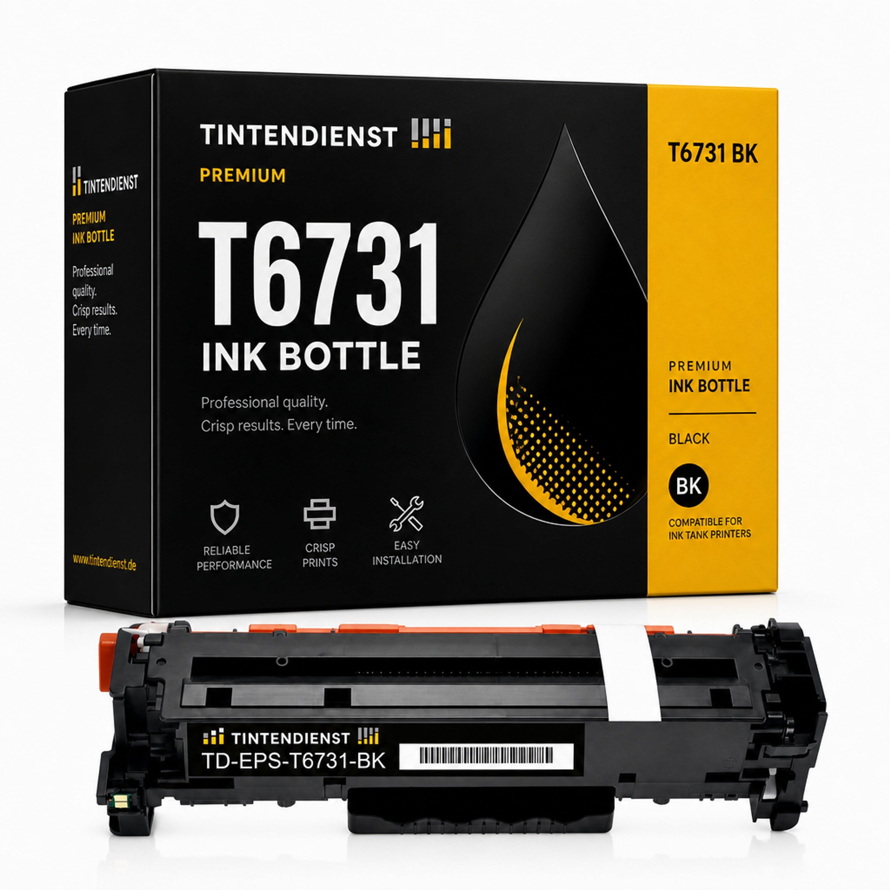 Tintentank kompatibel zu Epson T6731, schwarz