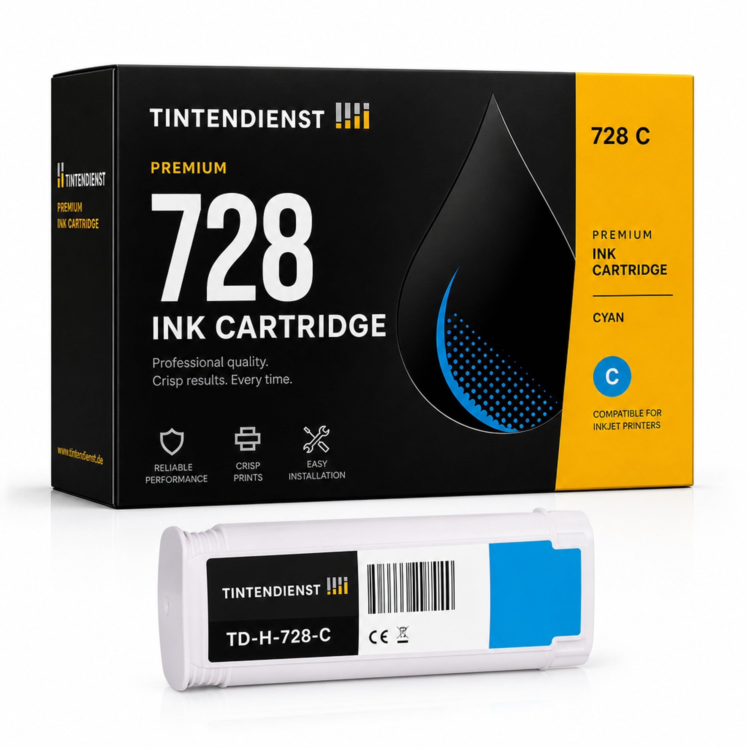 Druckerpatrone kompatibel zu HP 728, cyan
