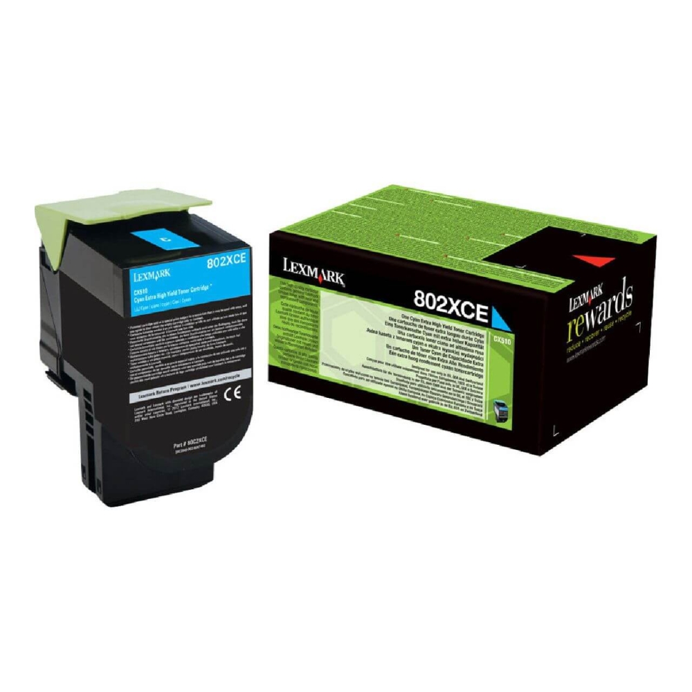 Original Lexmark Toner 80C2XCE/802XC Cyan