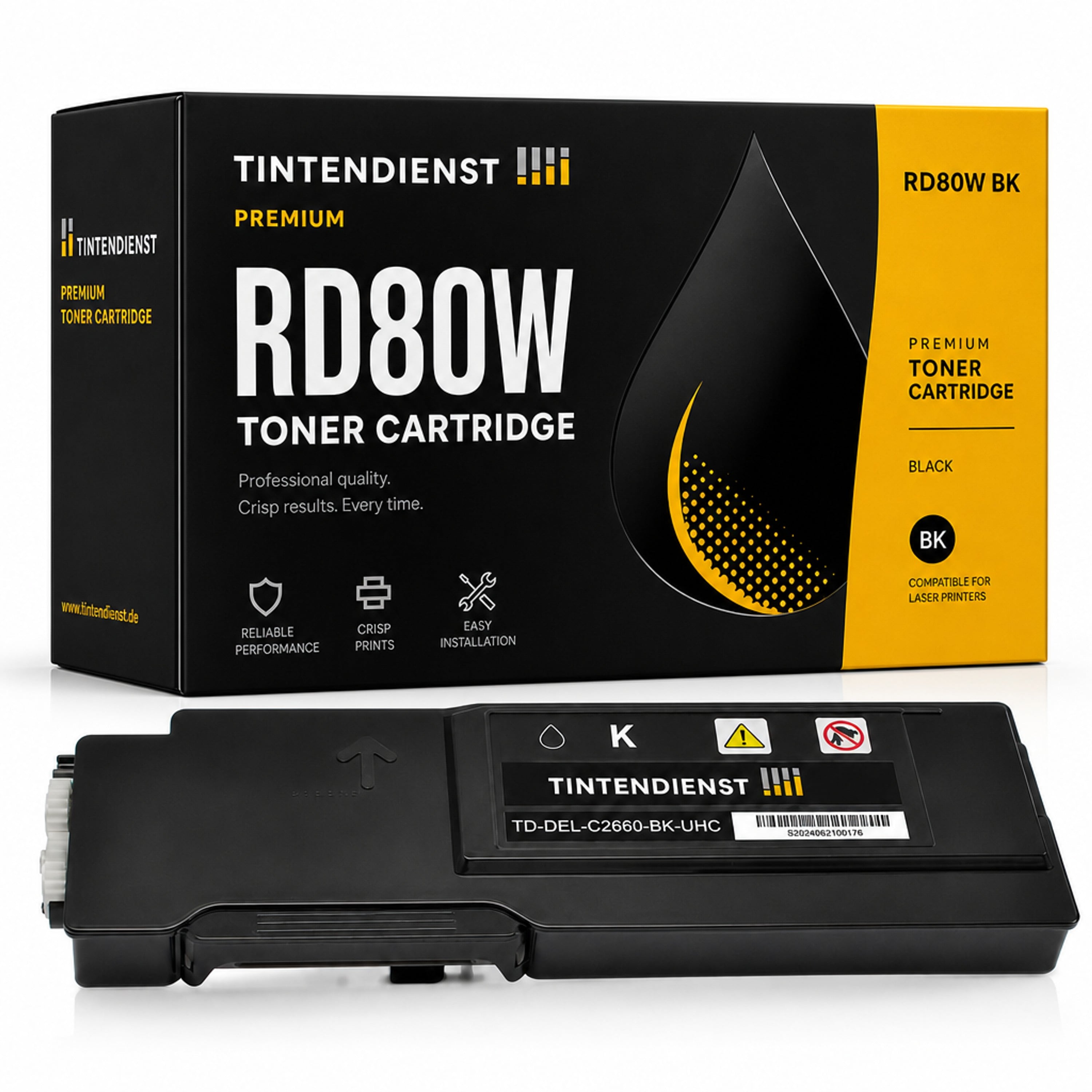 Toner kompatibel zu Dell RD80W, schwarz