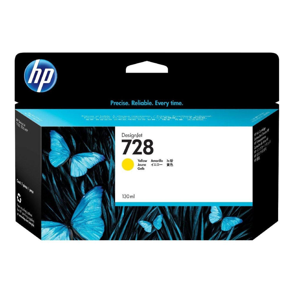 Original HP Tintenpatrone F9J65A / 728 Gelb