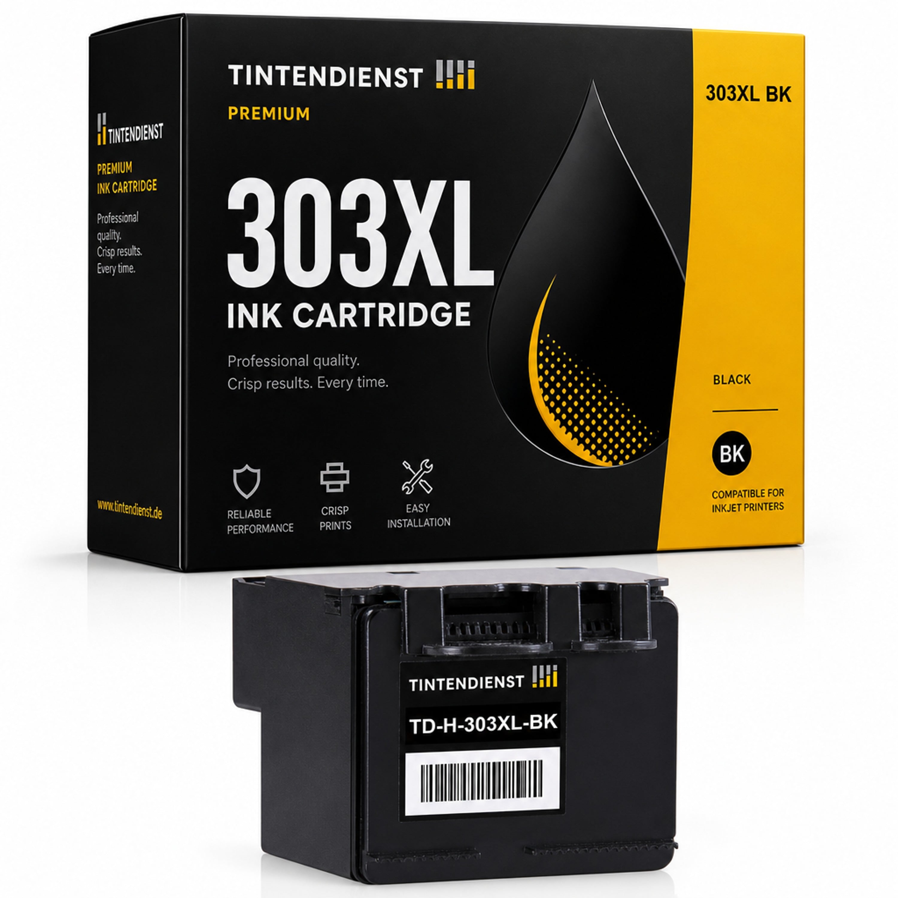 Druckerpatrone kompatibel zu HP 303XL, schwarz