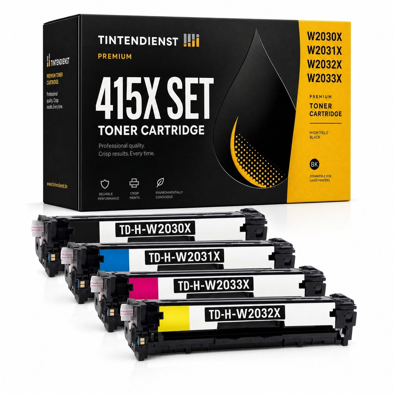 Tintendienst Set 4 Toner für HP W2030X-W2033X