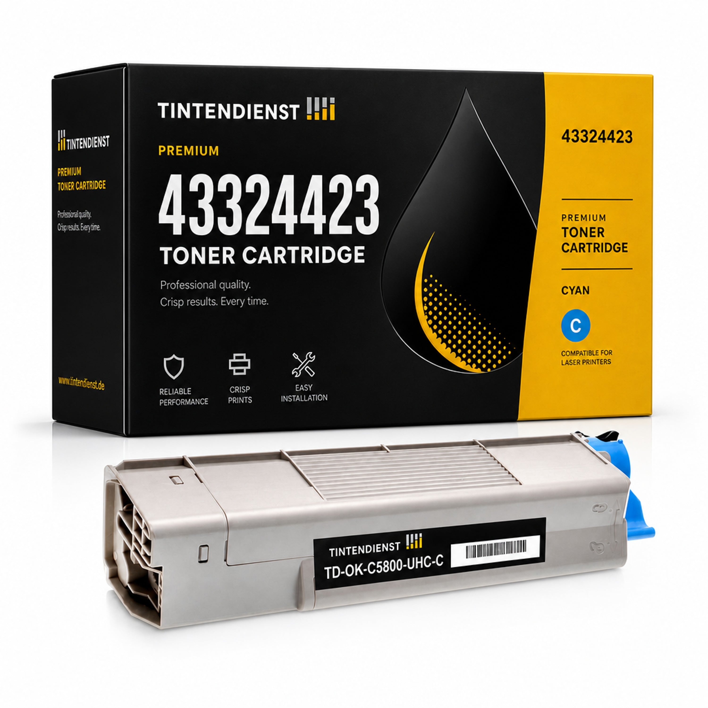 Toner kompatibel zu OKI 43324423 XXL, cyan