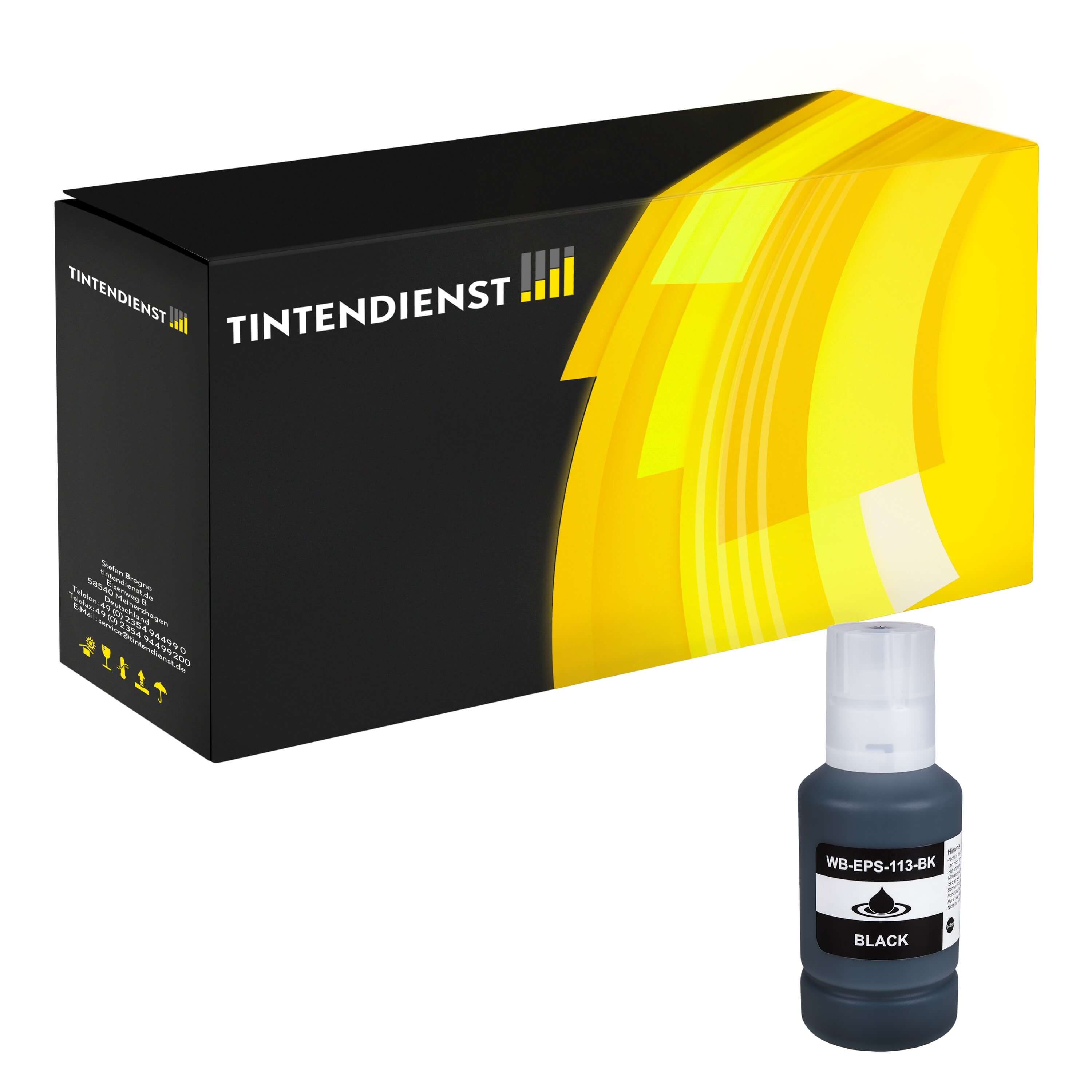 Tintendienst kompatibel für Epson Tintenpatrone C13T06B140 / 113 Schwarz